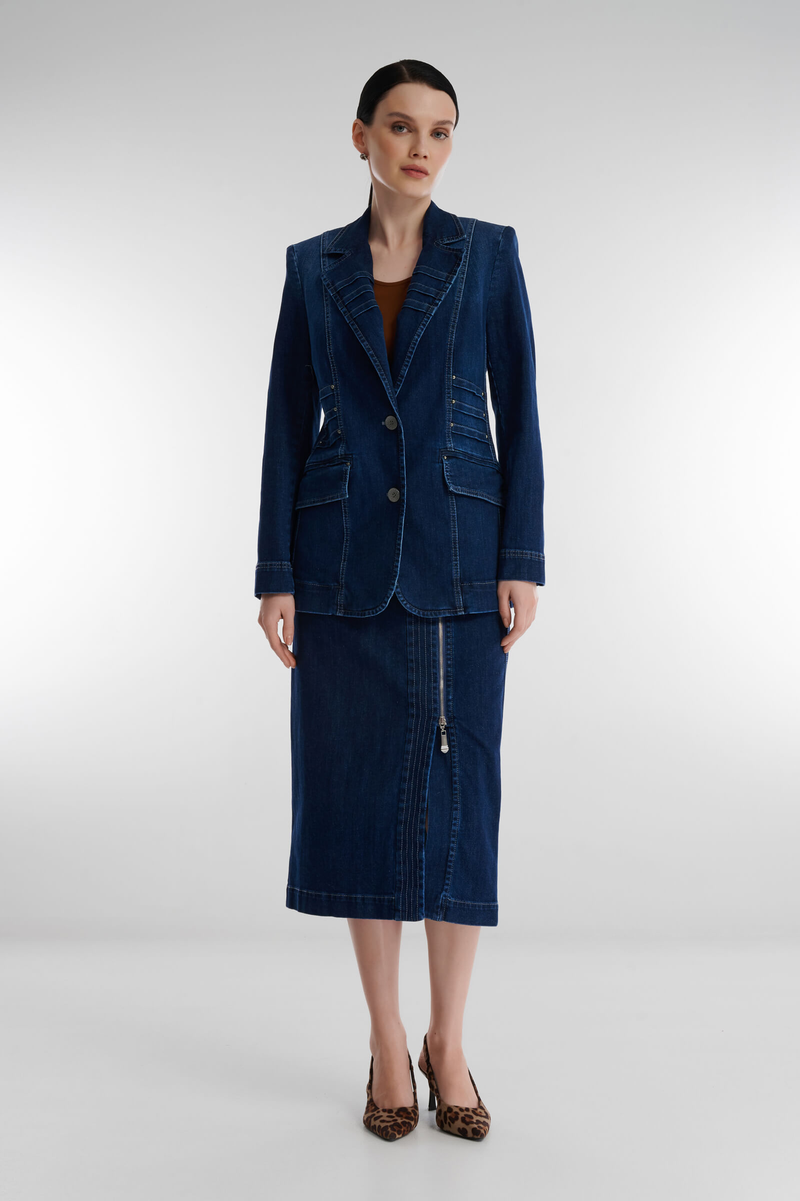 Джинсовая юбка-карандаш Бренд Caterina Leman