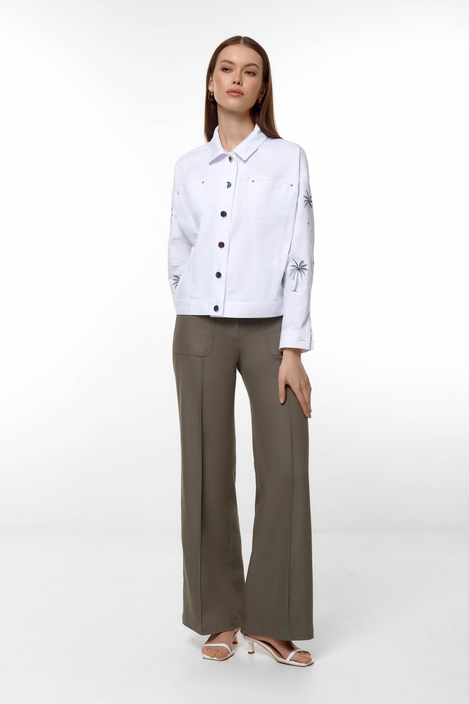 Куртка из денима с контрастной строчкой Бренд Caterina Leman