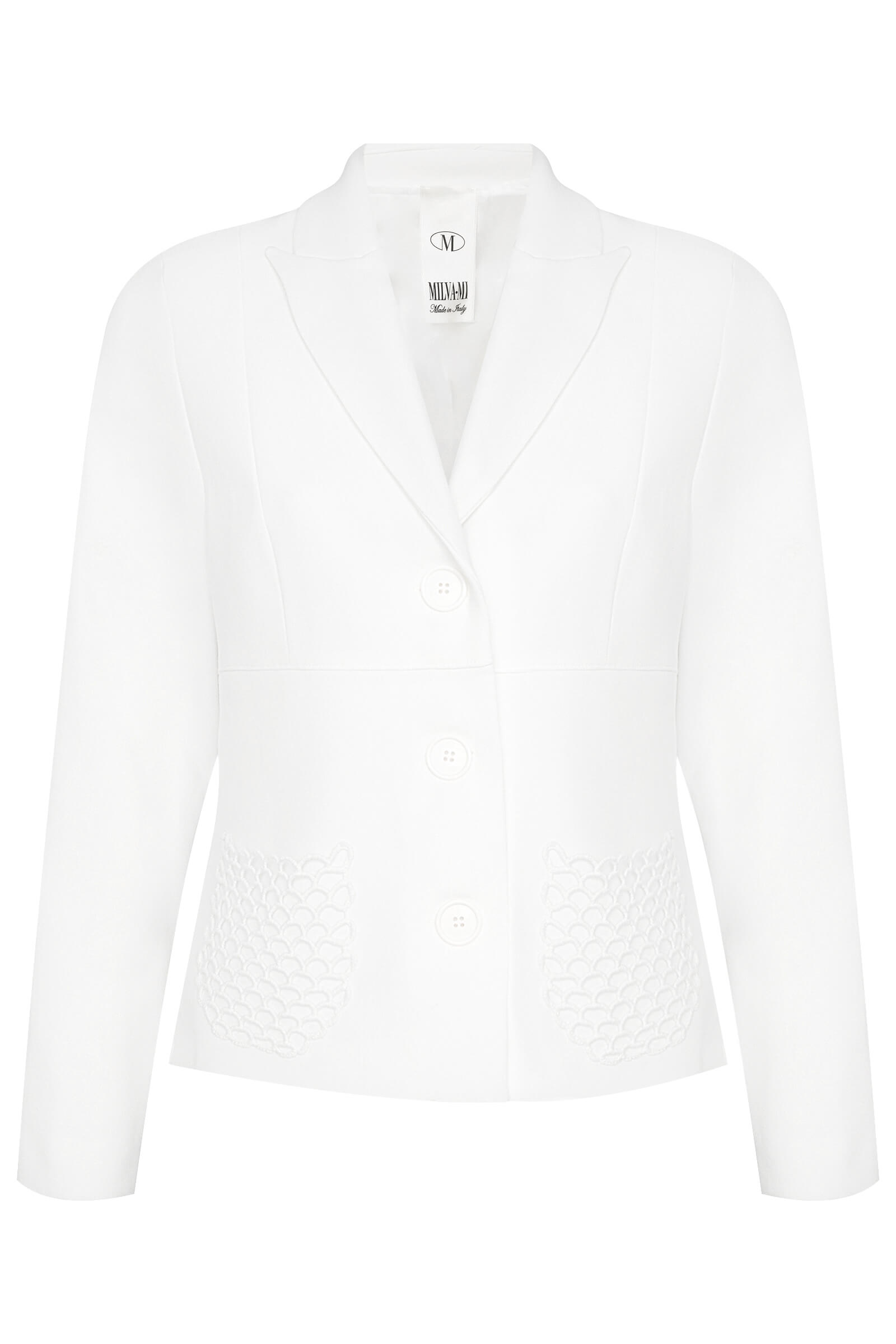 Однобортный пиджак из смесовой вискозы Бренд Milva Mi