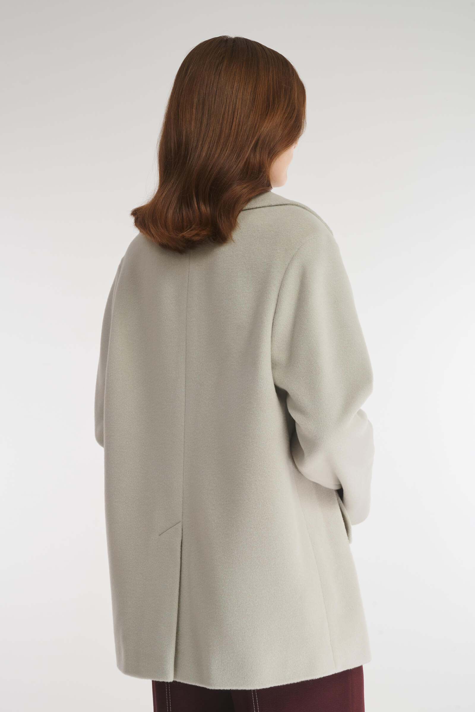 Пальто из шерсти и шелка Бренд Caterina Leman