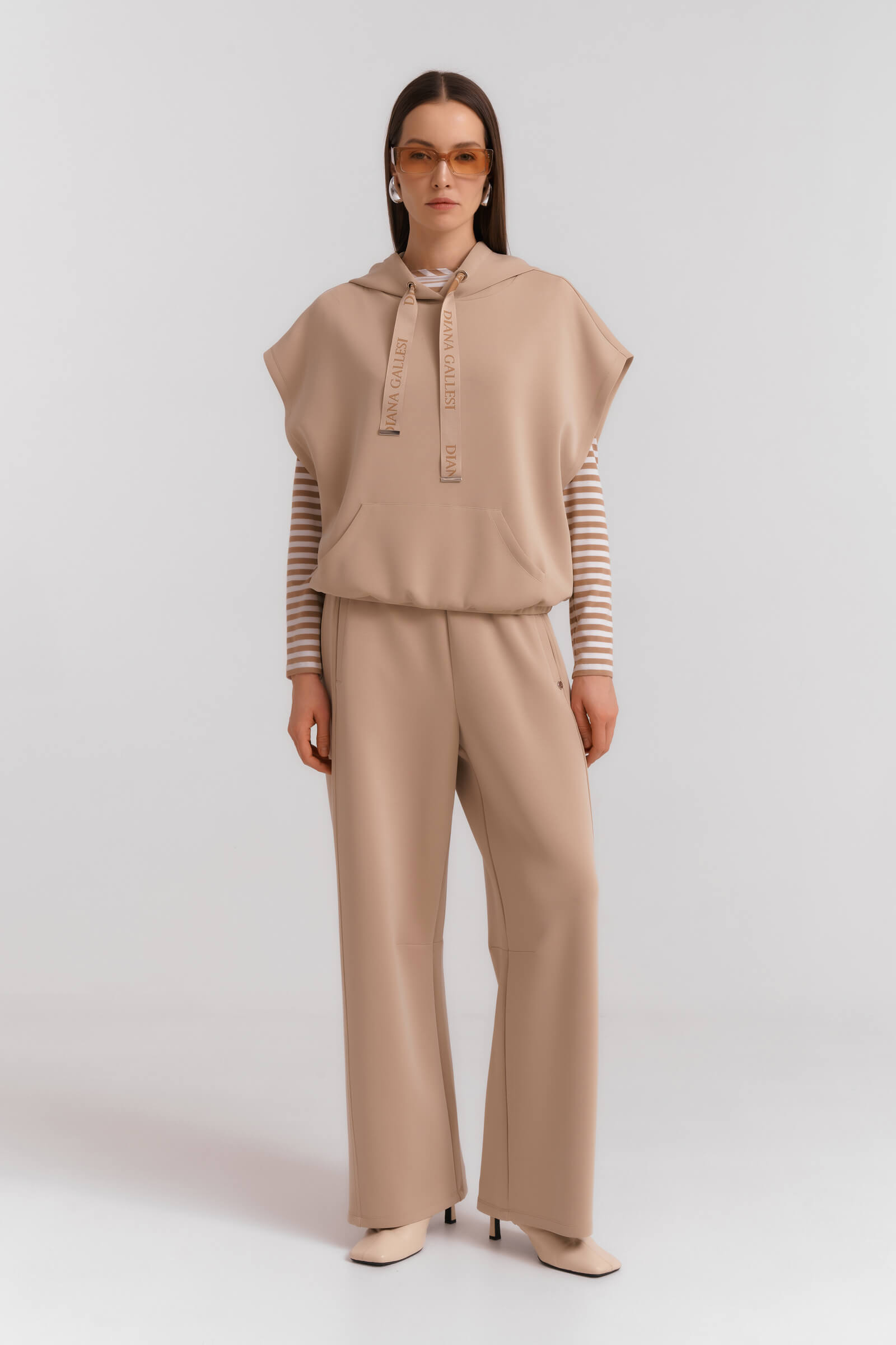 Широкие брюки из трикотажа Бренд Diana Gallesi