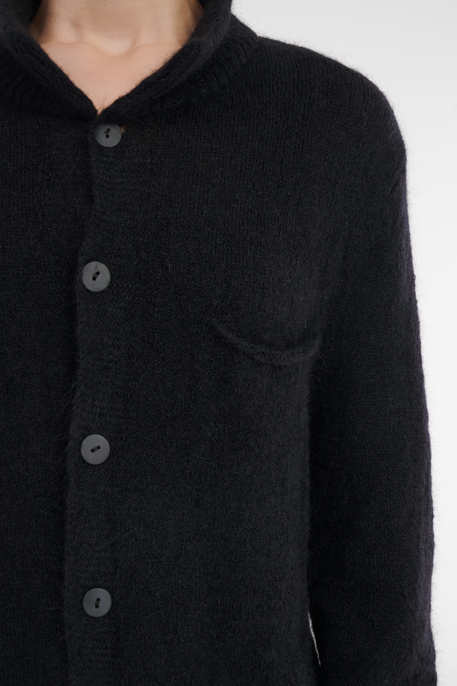 Удлиненный кардиган из мохера Бренд Sarah Pacini