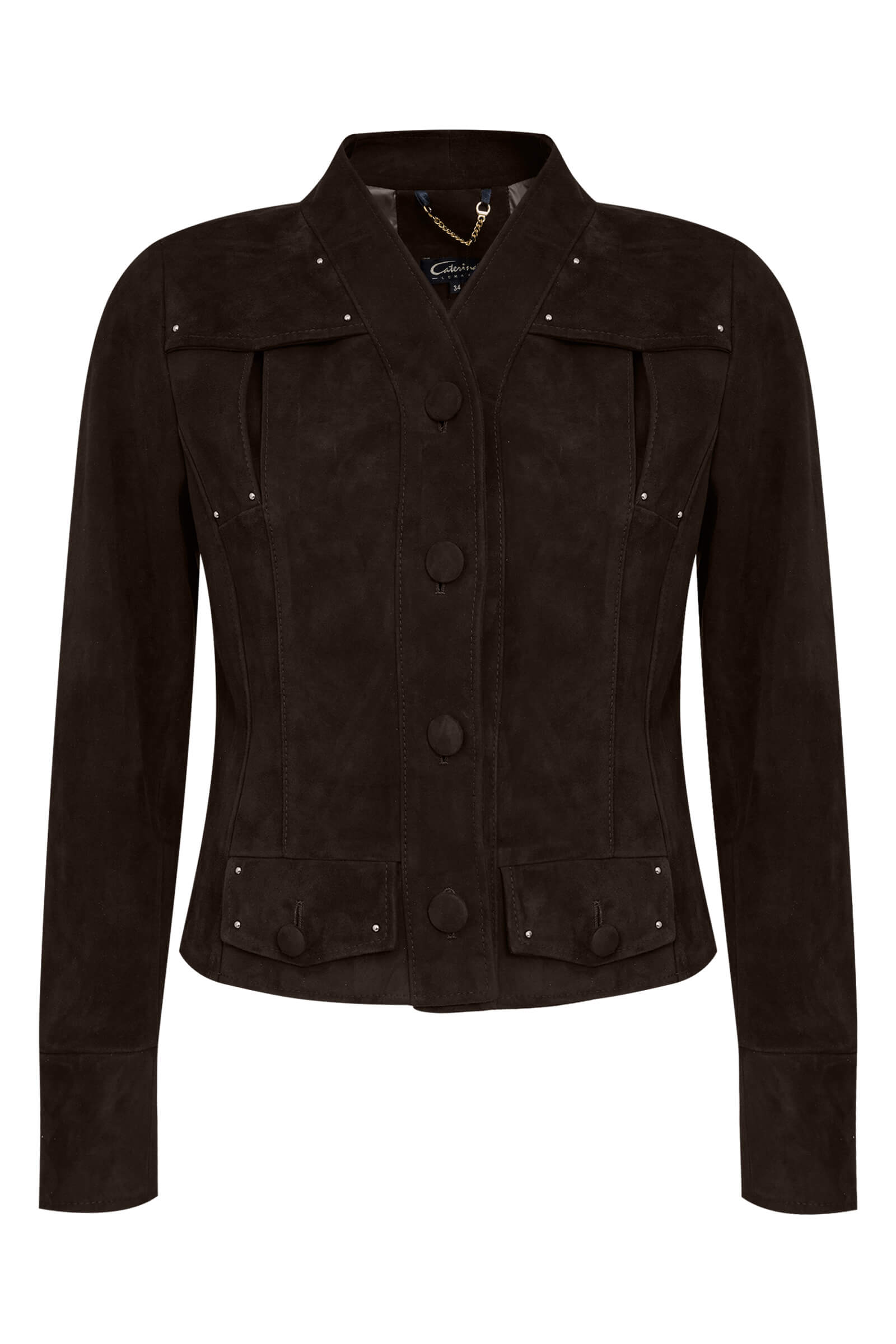Укороченная куртка из замши Бренд Caterina Leman