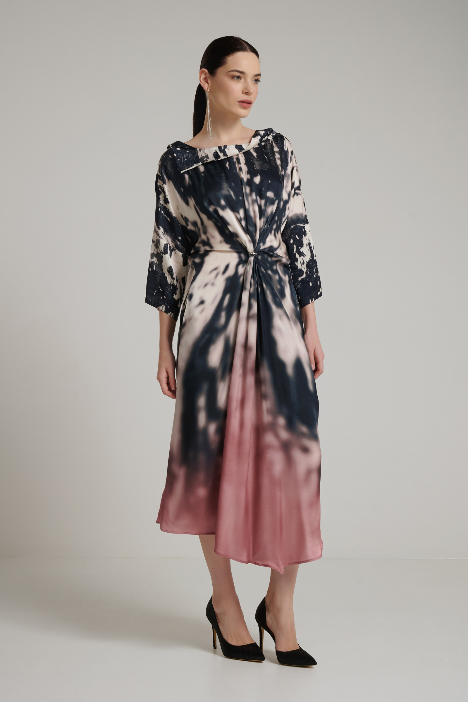 Платье с эффектом тай-дай Бренд High