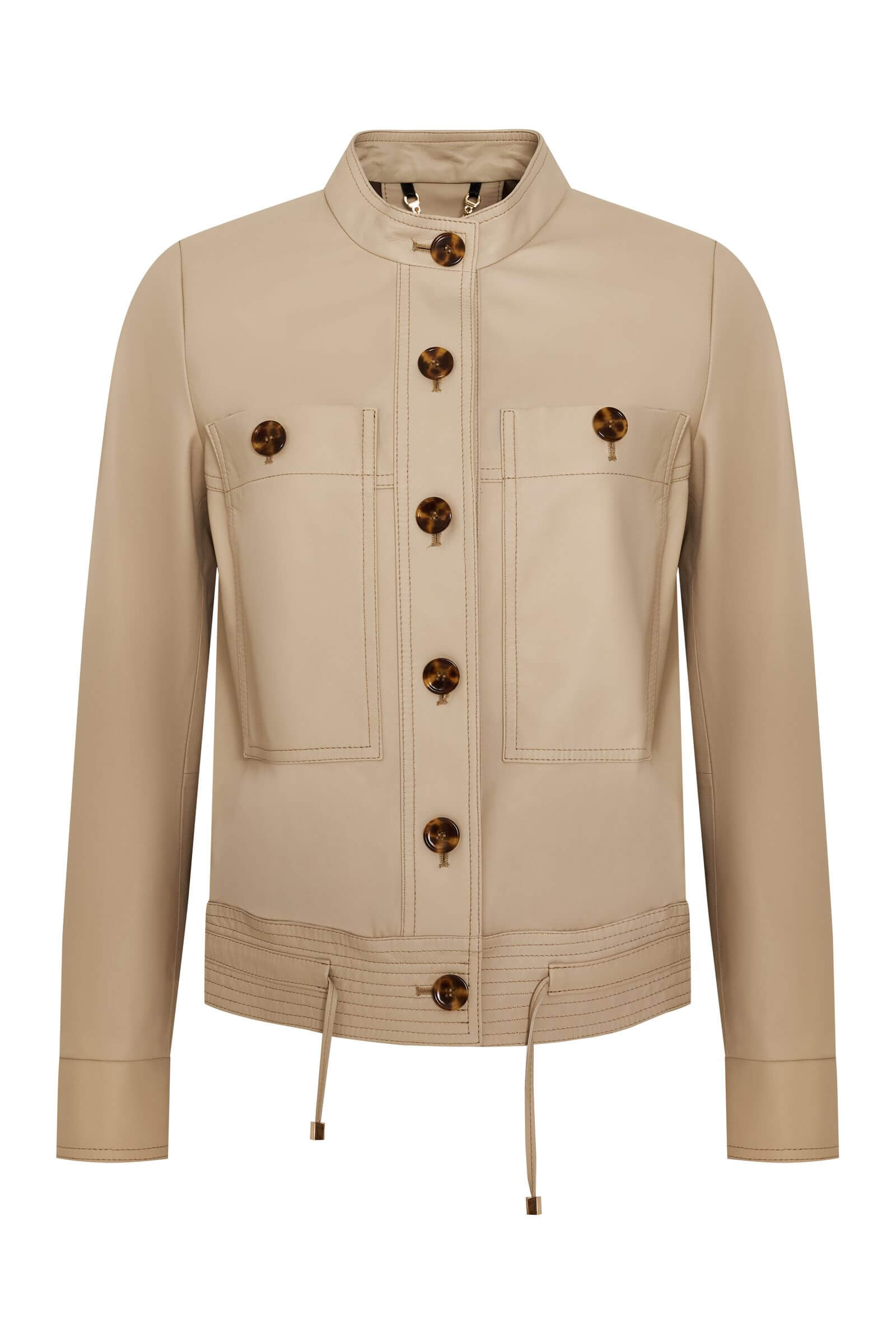 Укороченная куртка из натуральной кожи Бренд Caterina Leman