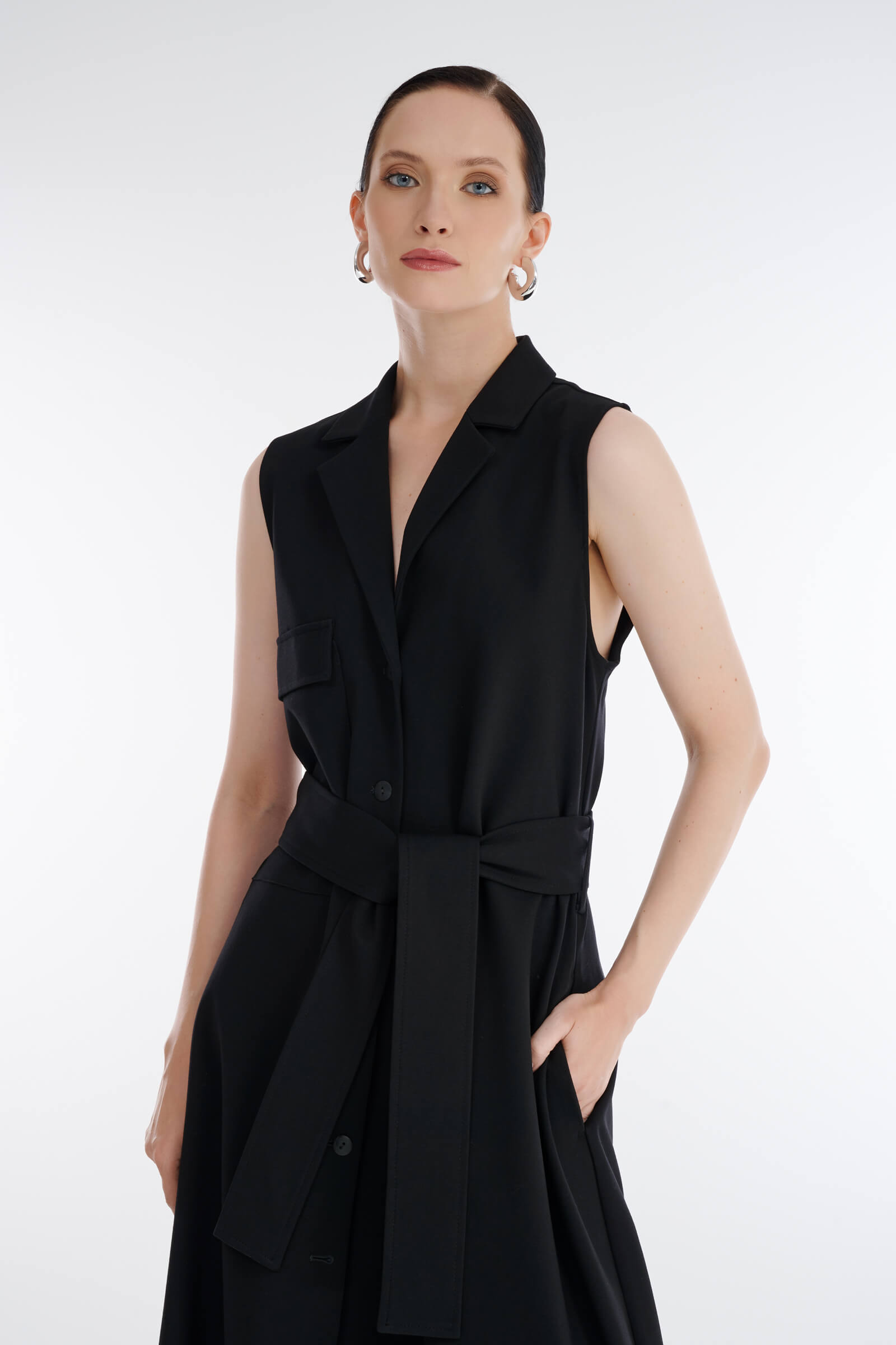 Длинное платье с асимметричным подолом Бренд Sarah Pacini