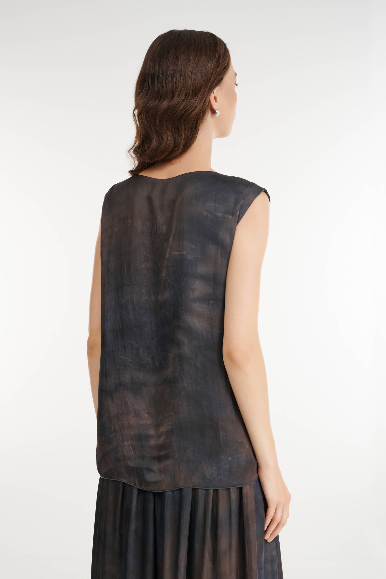 Топ с абстрактным принтом Бренд Sarah Pacini