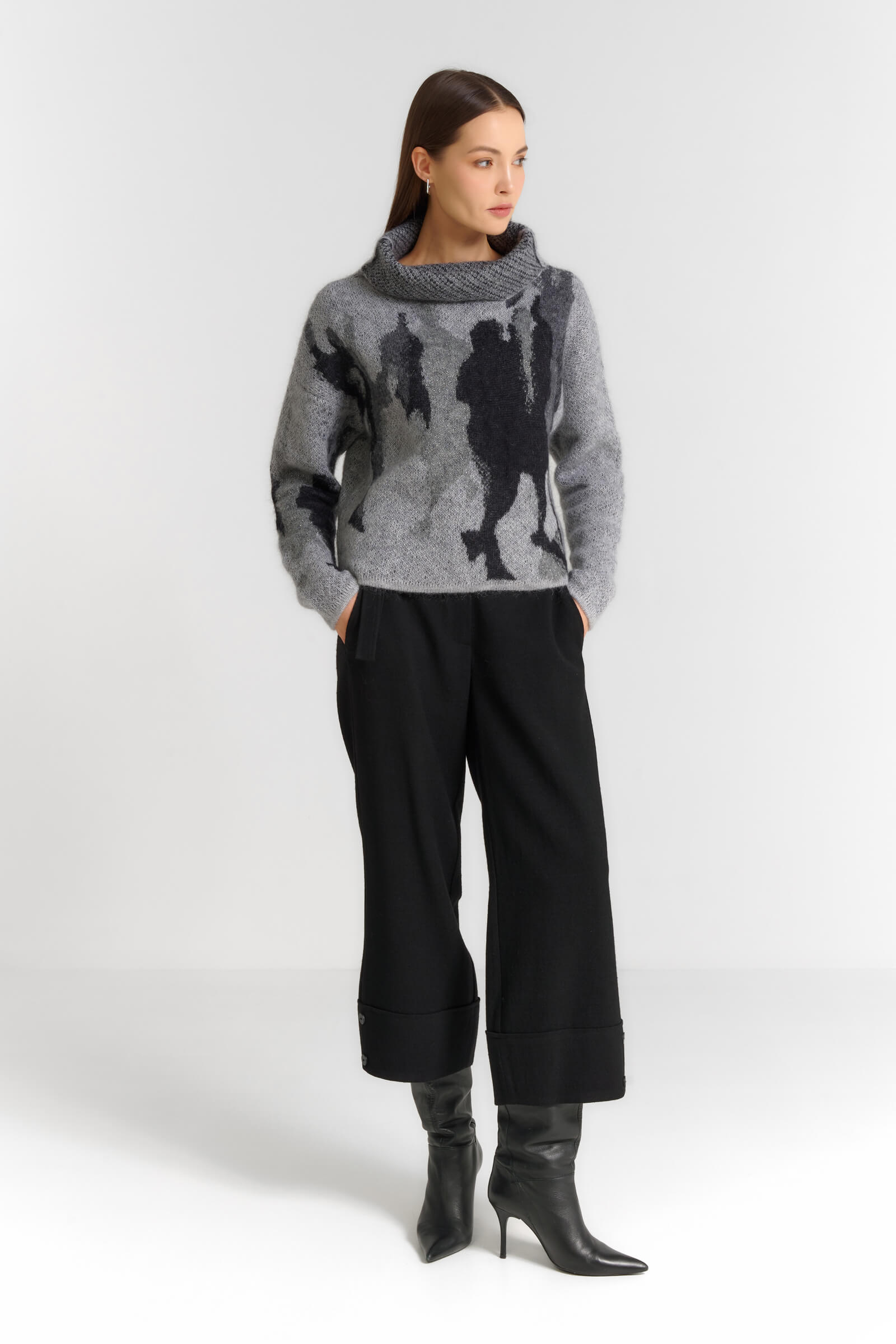 Свитер из мохера и шерсти Бренд Sarah Pacini