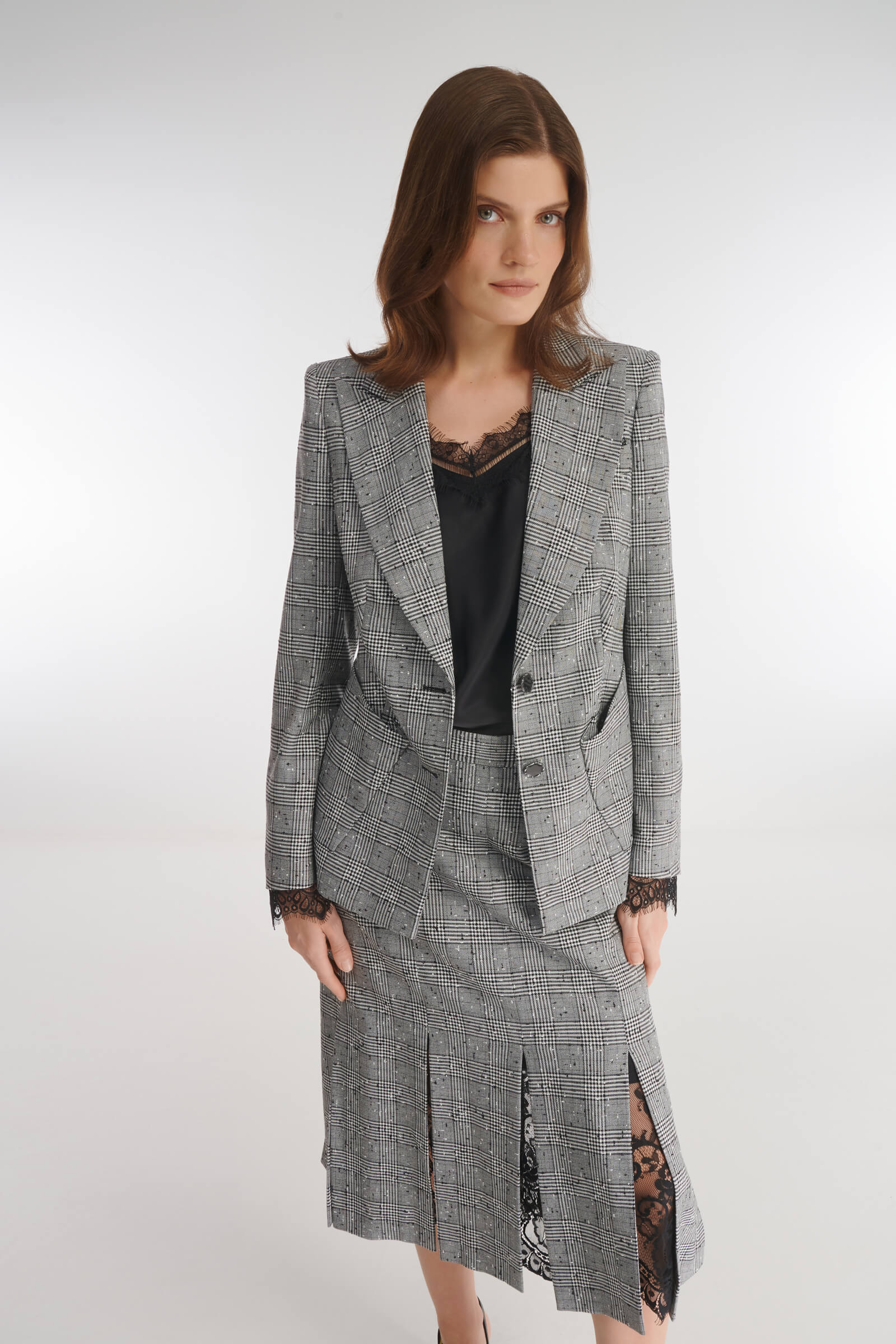 Юбка с принтом и кружевом Бренд Caterina Leman