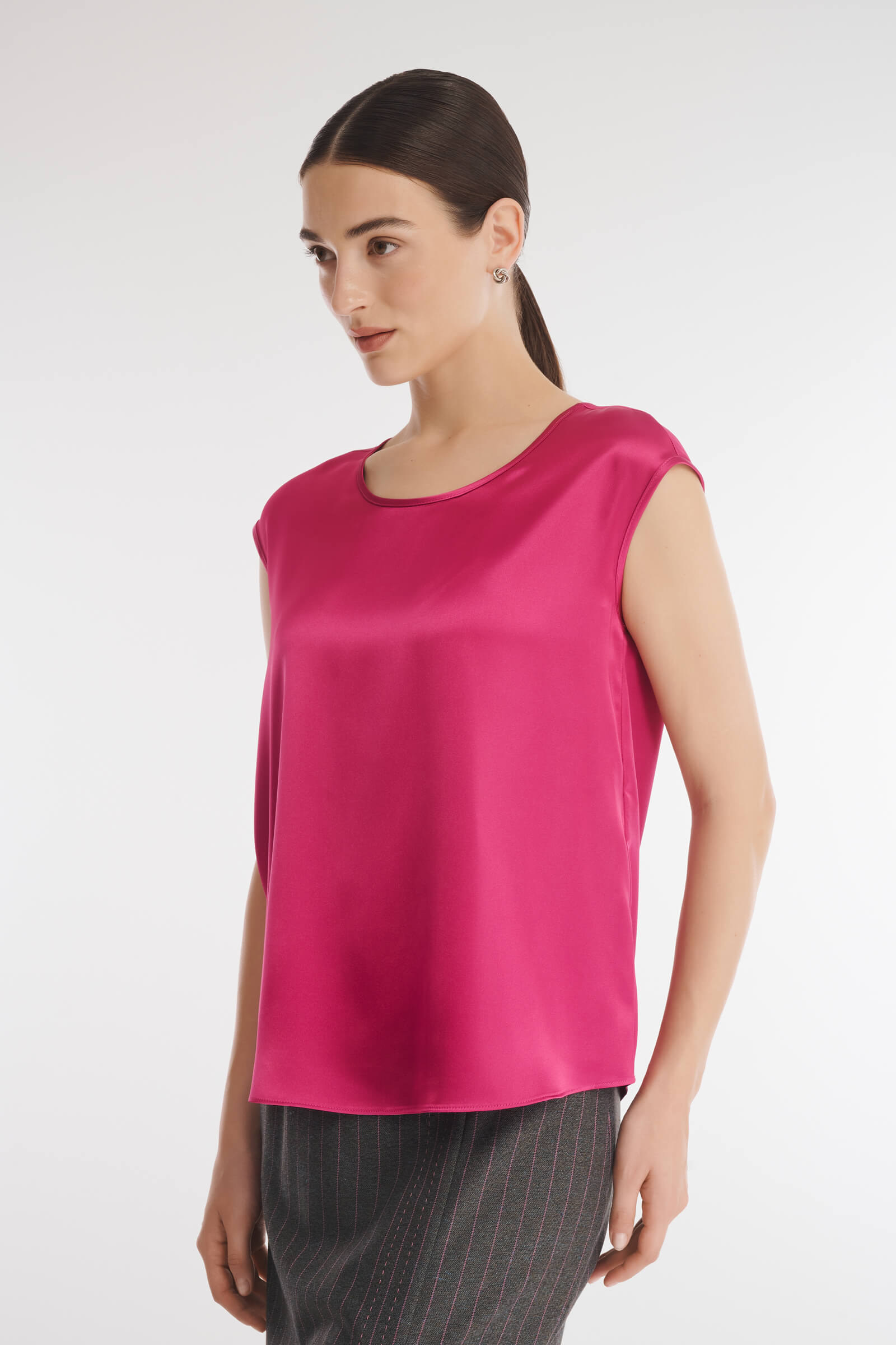 Топ из струящейся поливискозы Бренд Caterina Leman