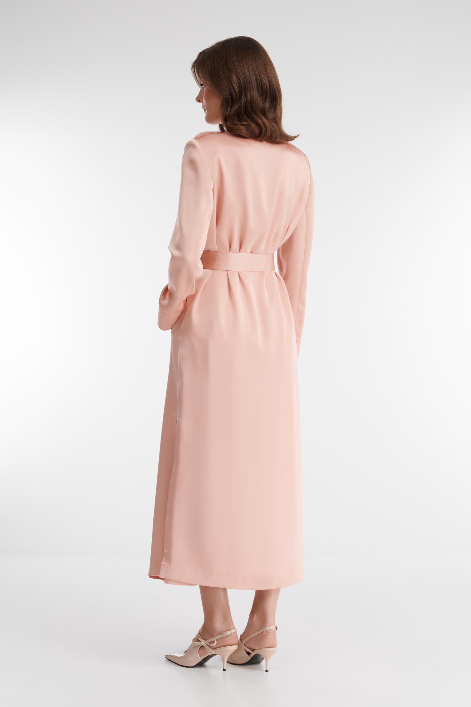 Легкое атласное пальто Бренд Caterina Leman