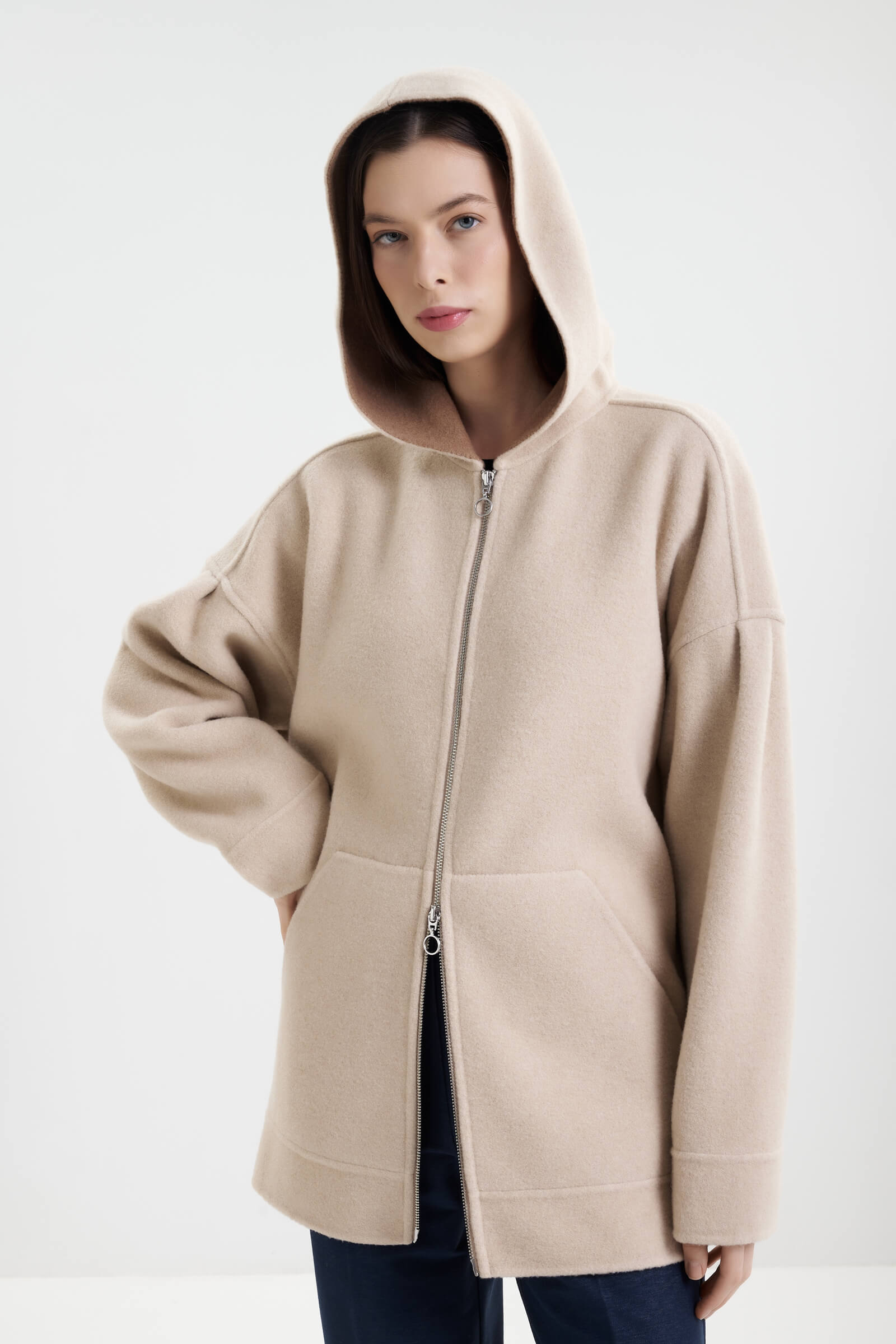 Толстовка из смесовой шерсти Бренд MM