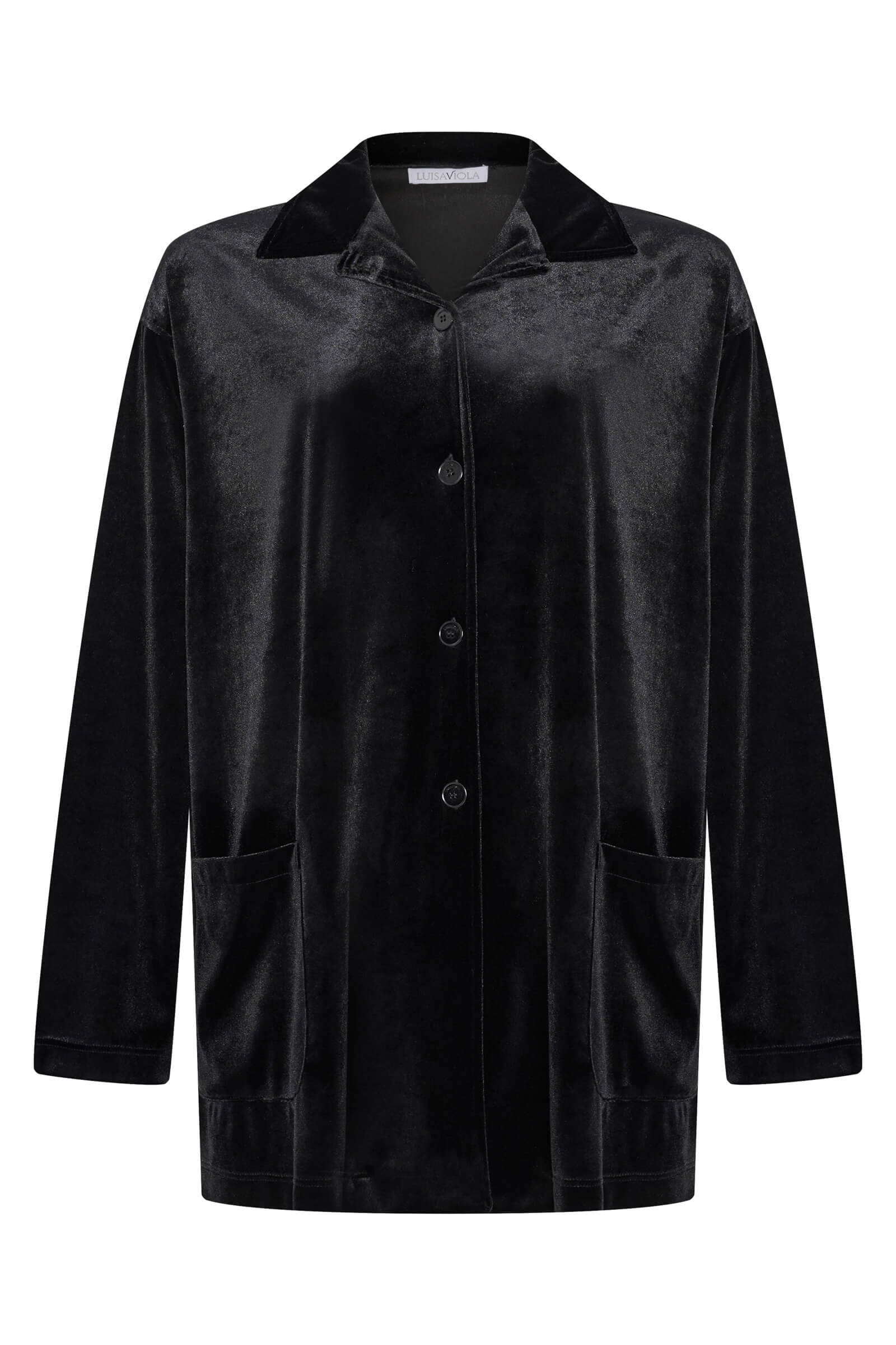 Удлиненная бархатная рубашка Бренд Luisa Viola