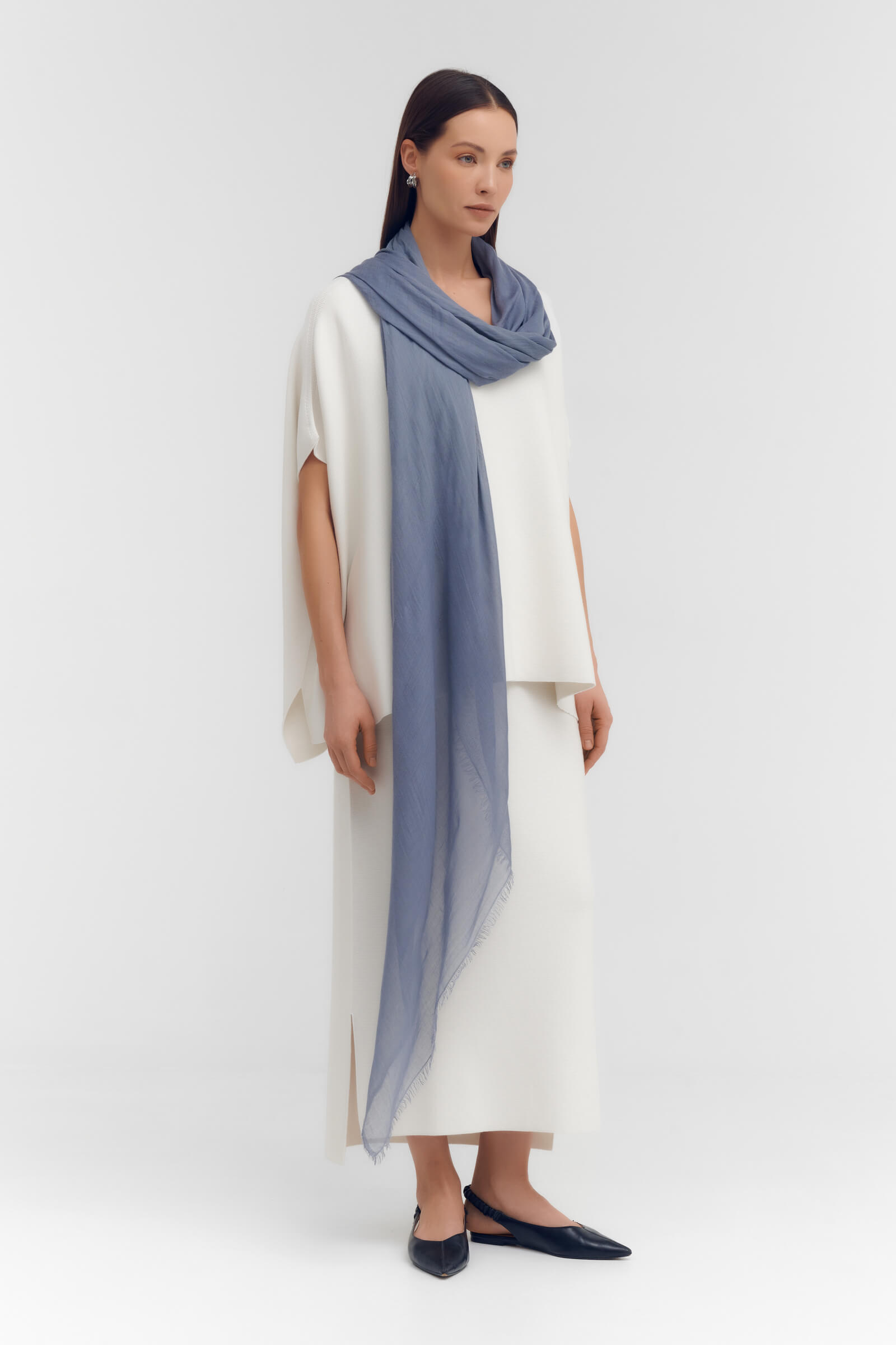 Палантин с шелком Бренд Sarah Pacini