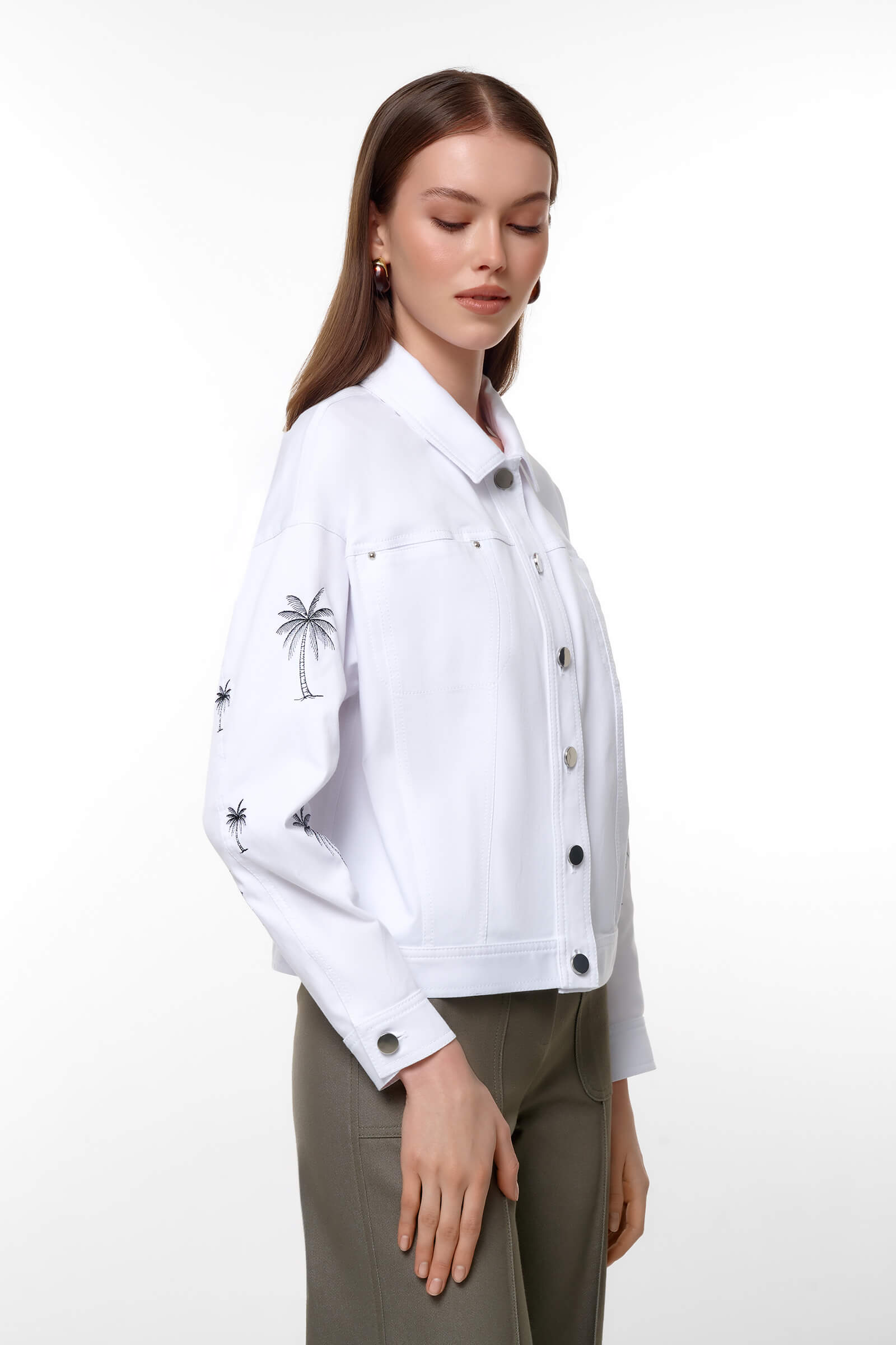 Куртка из денима с контрастной строчкой Бренд Caterina Leman