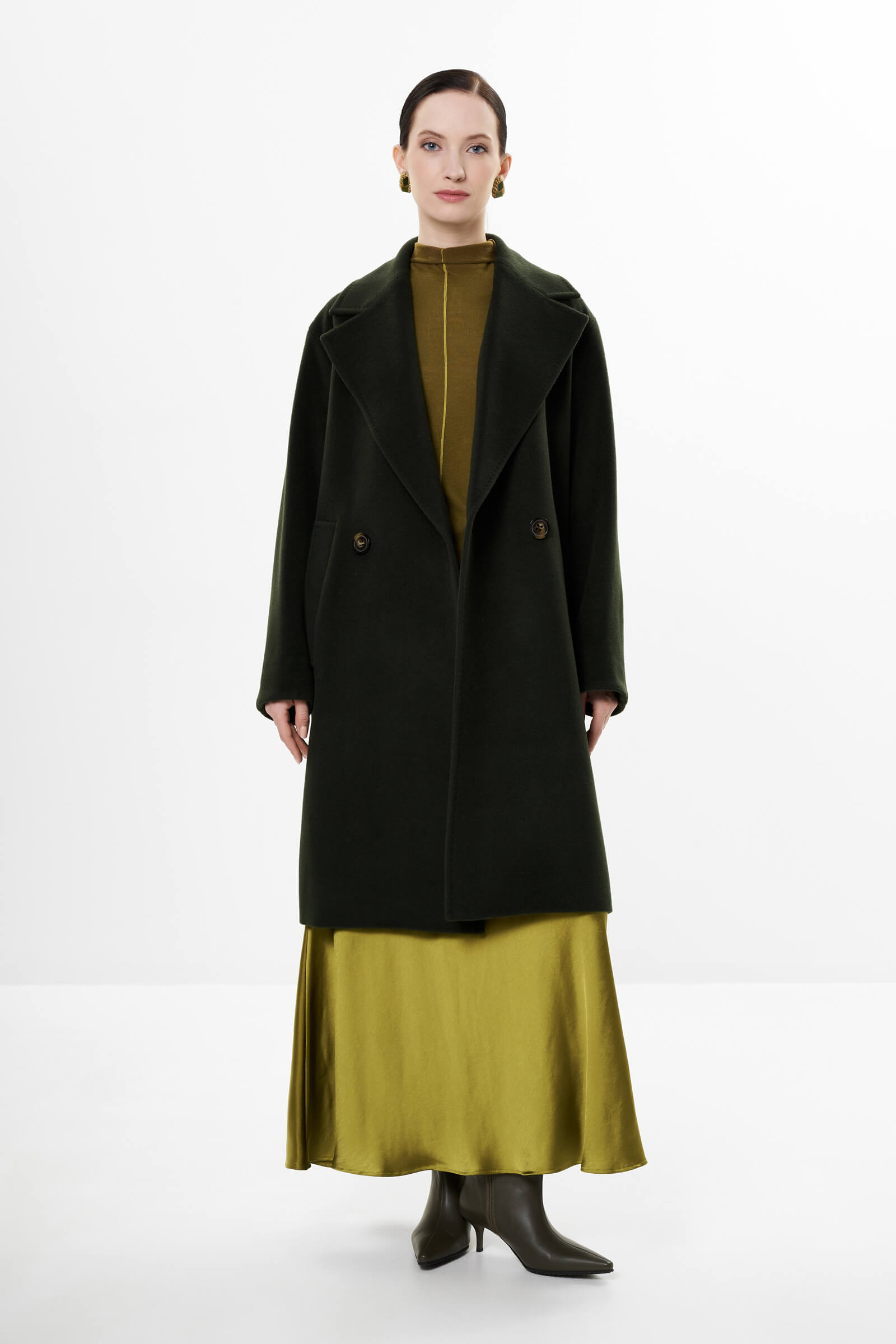 Двубортное шерстяное пальто Бренд Diana Gallesi