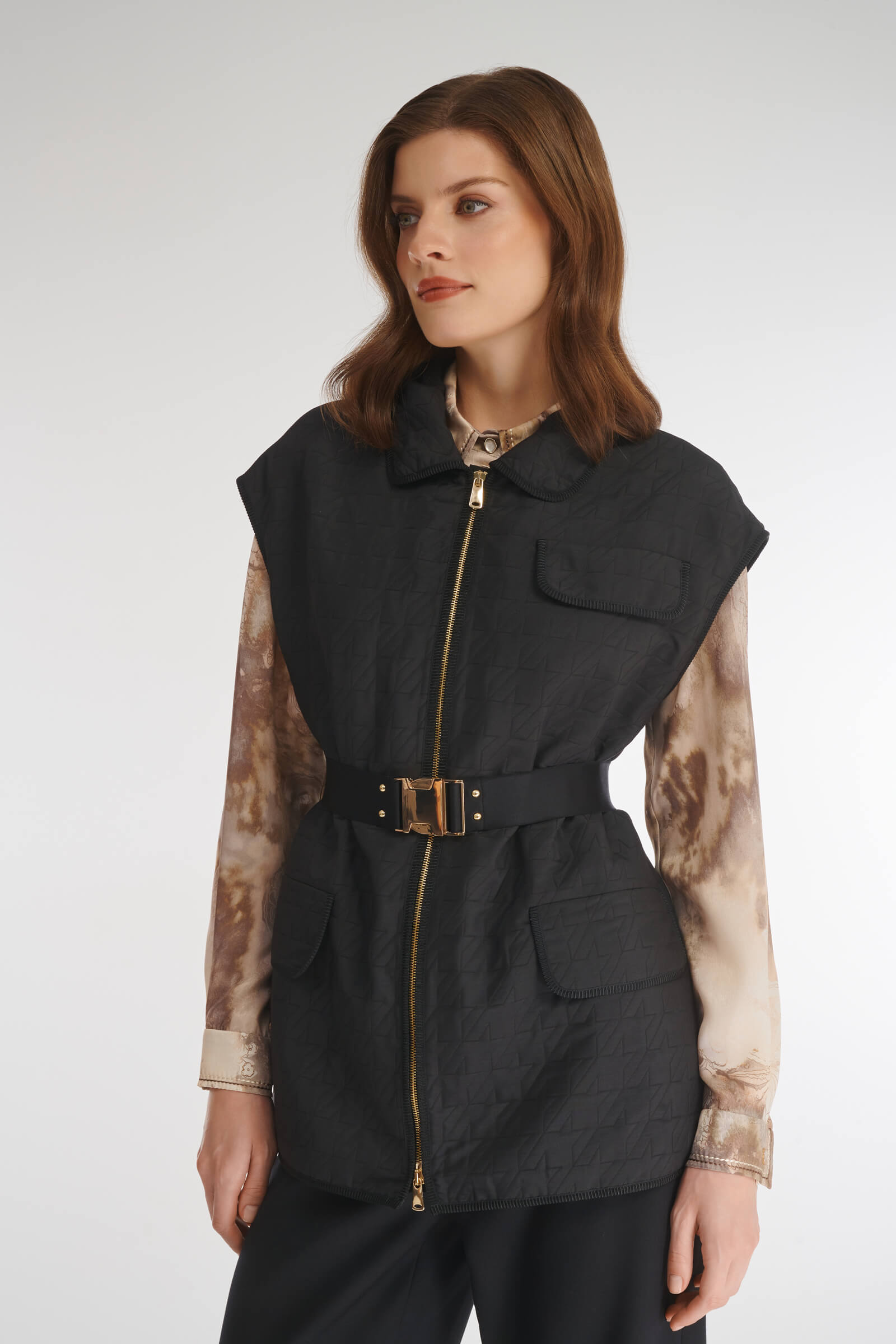 Стеганый жилет свободного кроя Бренд Caterina Leman