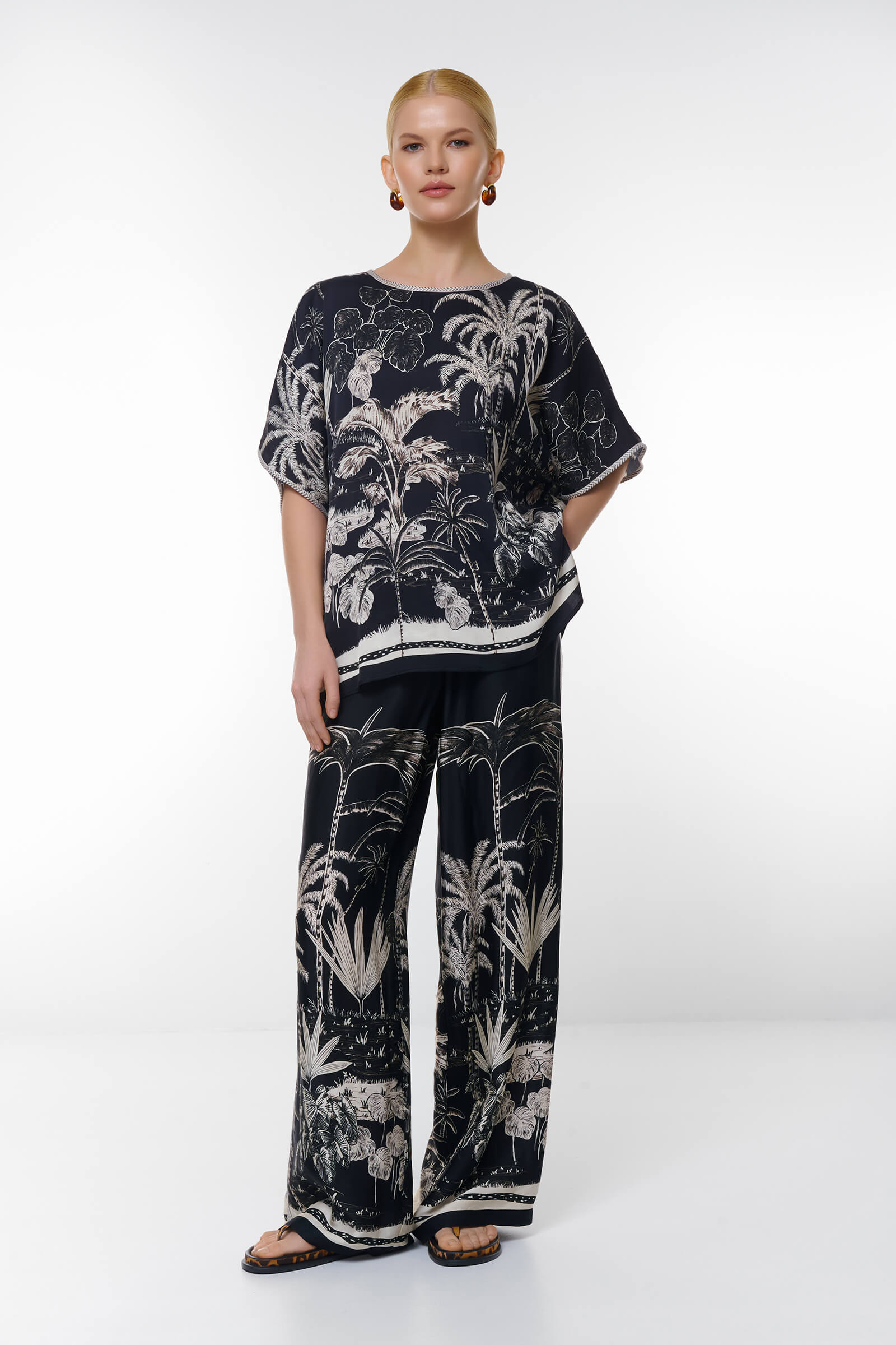 Брюки с растительным рисунком Бренд Caterina Leman