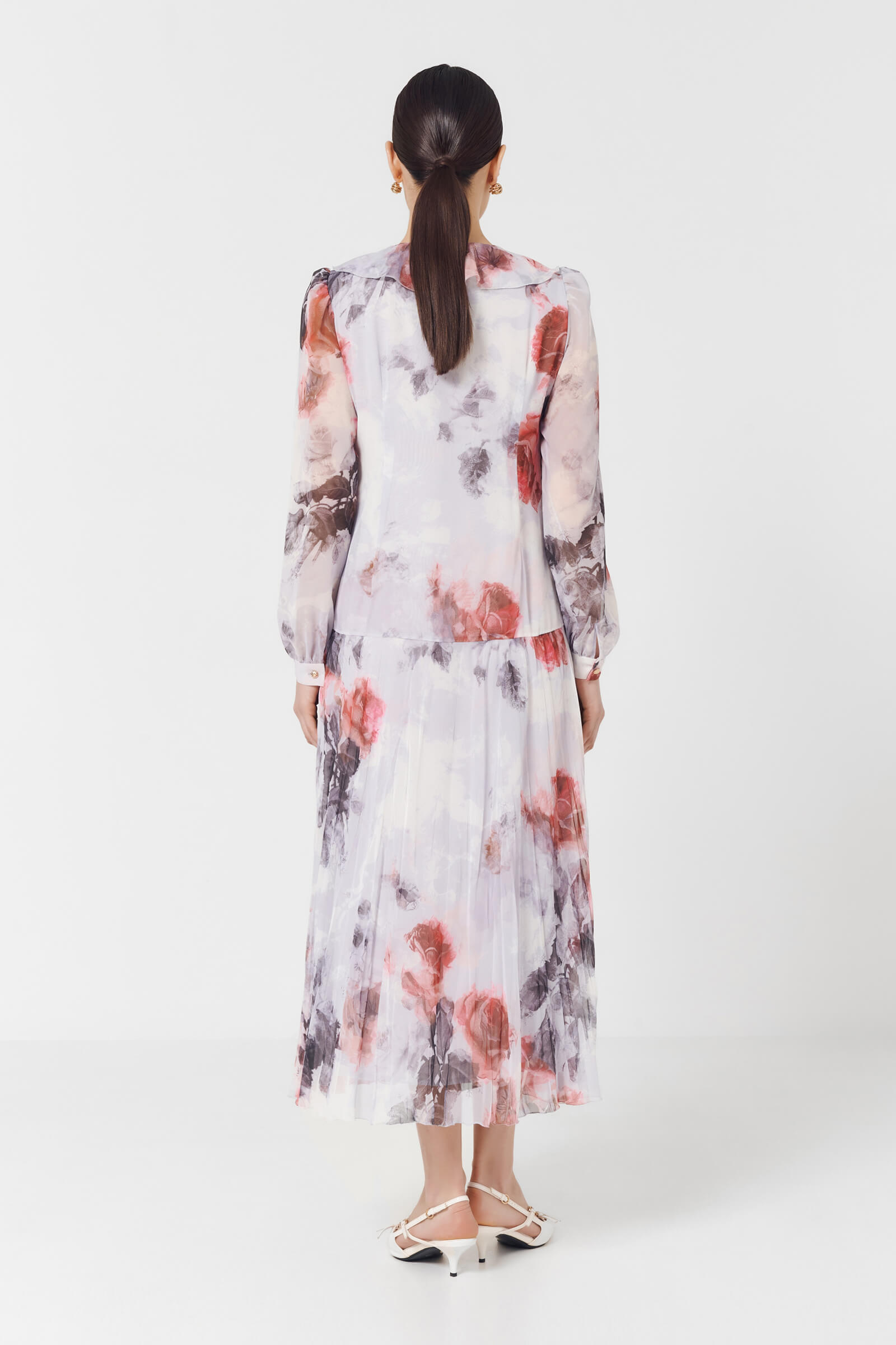 Платье с воланами и цветочным принтом Бренд Caterina Leman