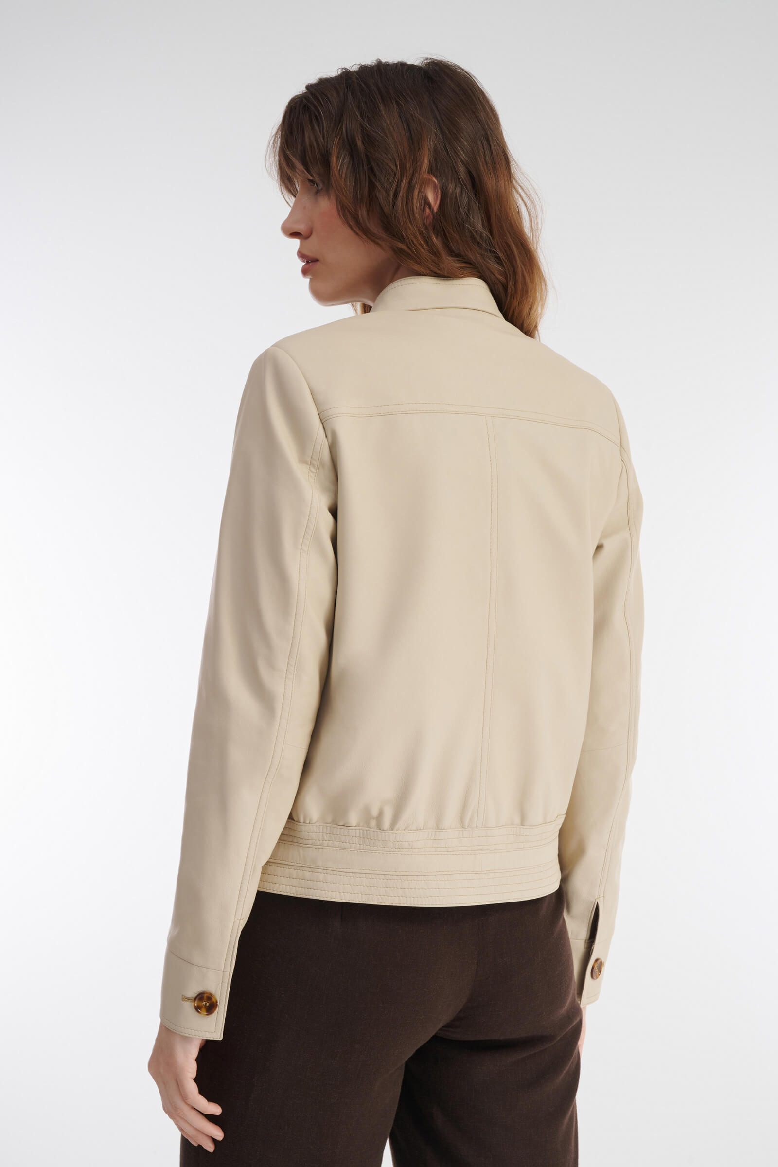 Укороченная куртка из натуральной кожи Бренд Caterina Leman