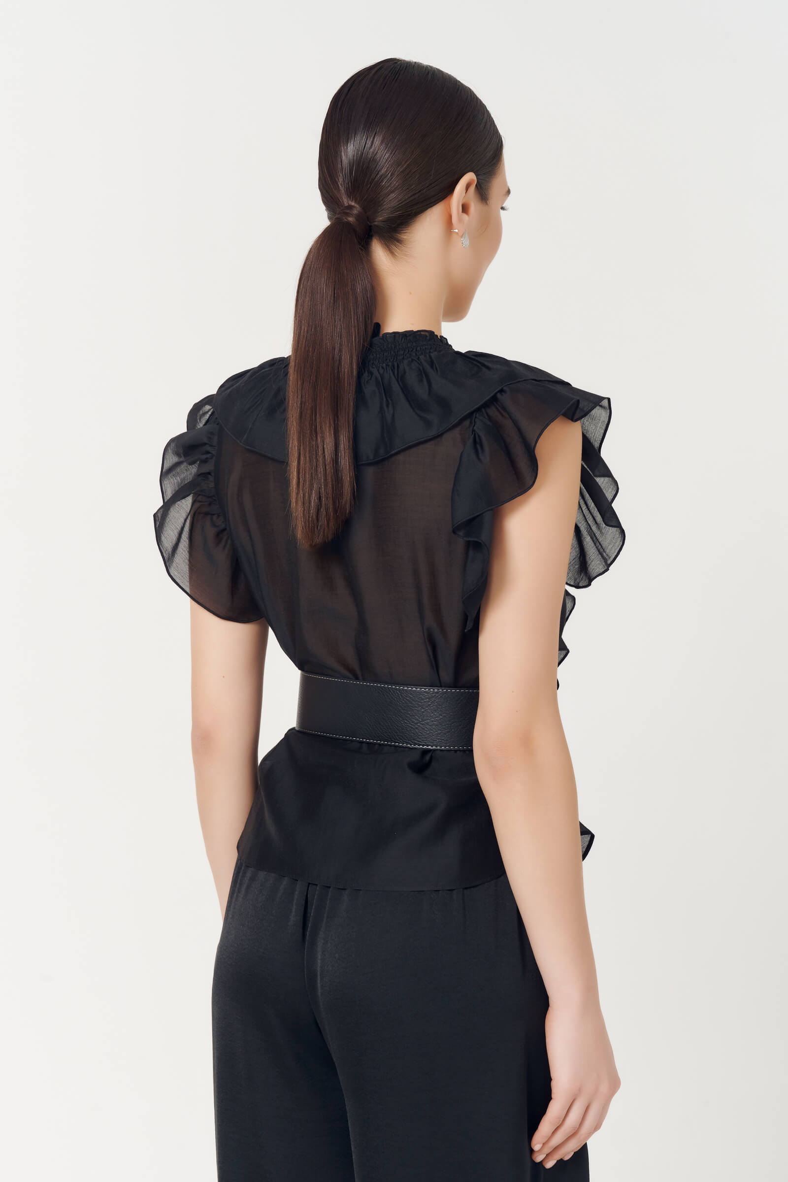 Топ с воланами и ремнем Бренд Caterina Leman