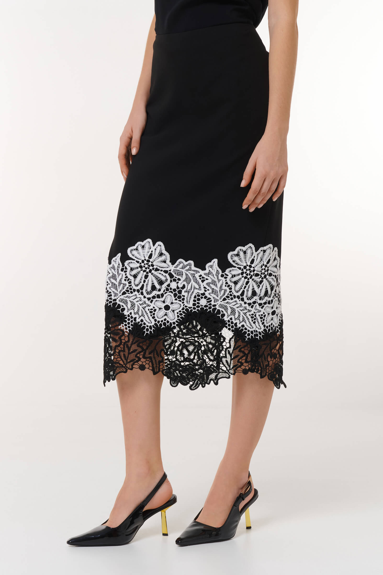 Юбка миди с кружевом Бренд Caterina Leman