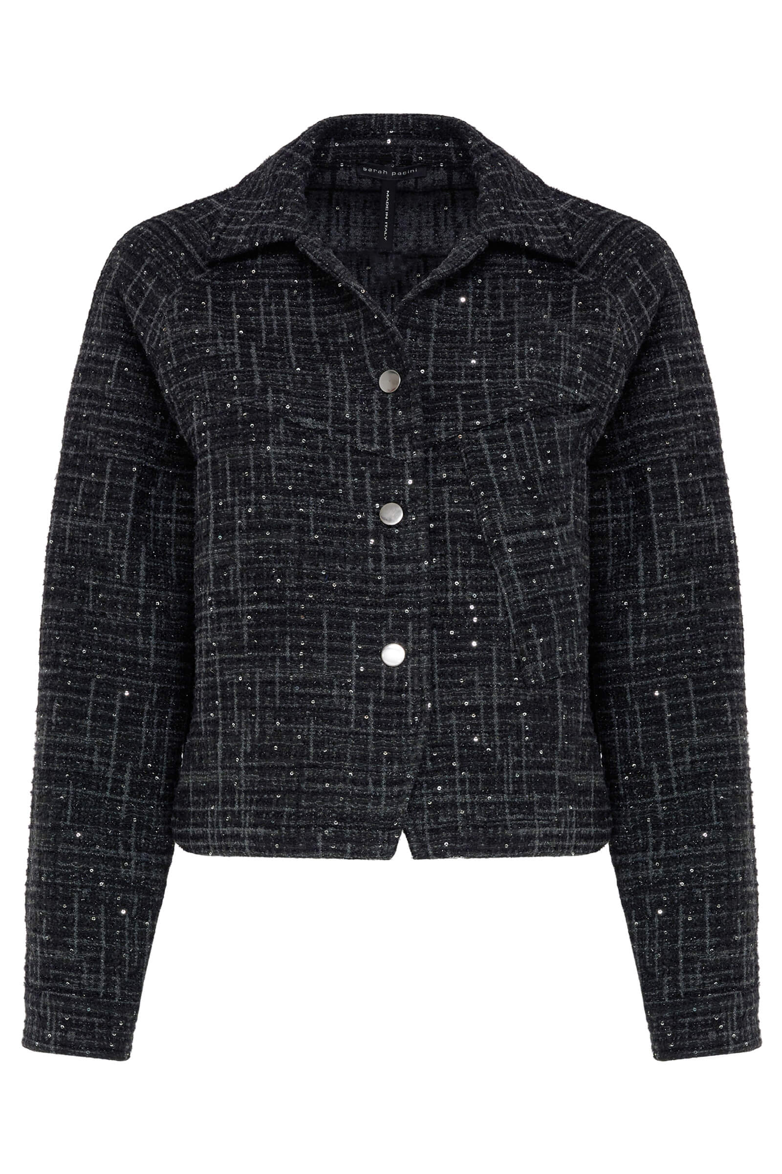 Трикотажный жакет с пайетками Бренд Sarah Pacini
