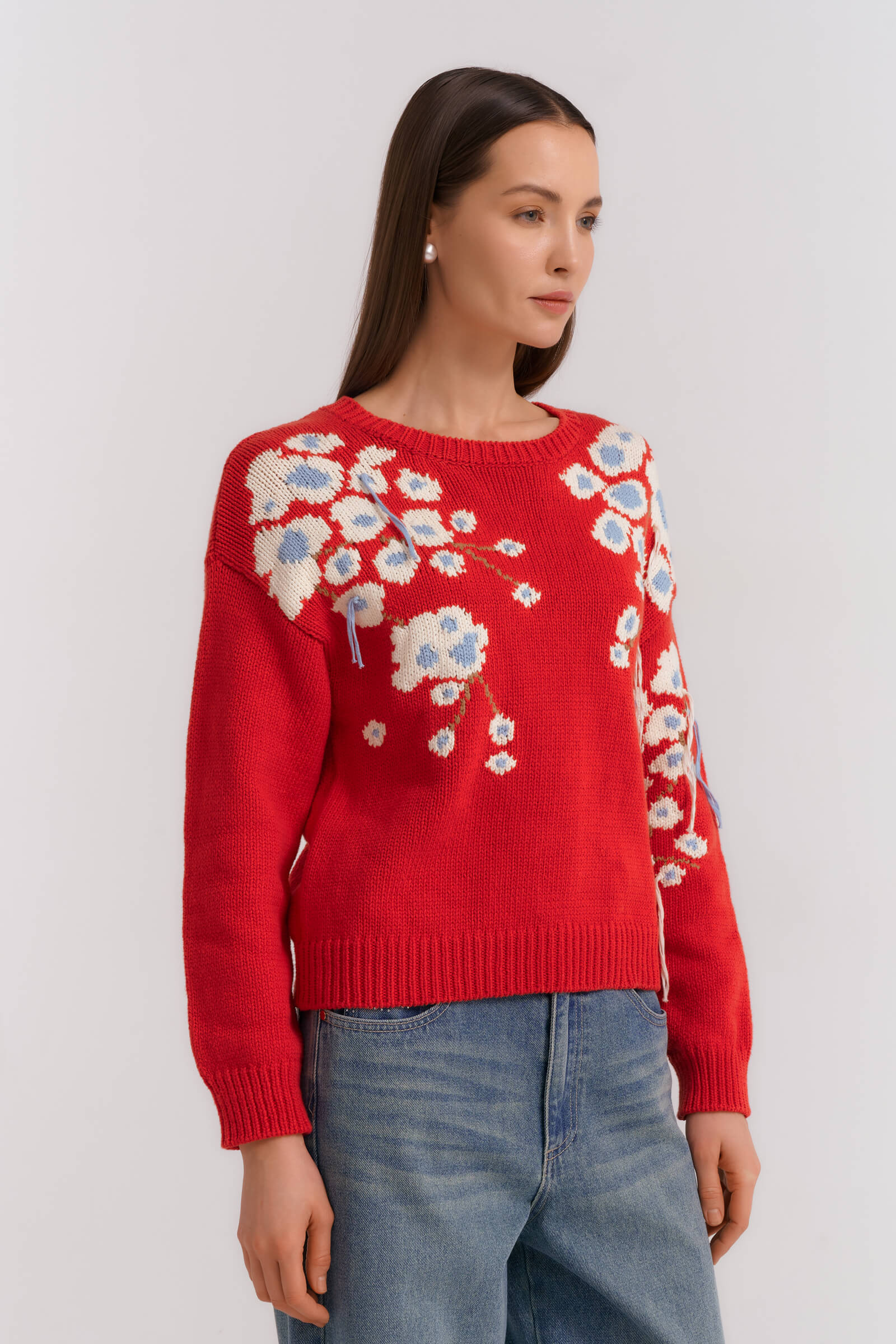 Джемпер с цветочным узором Бренд Diana Gallesi