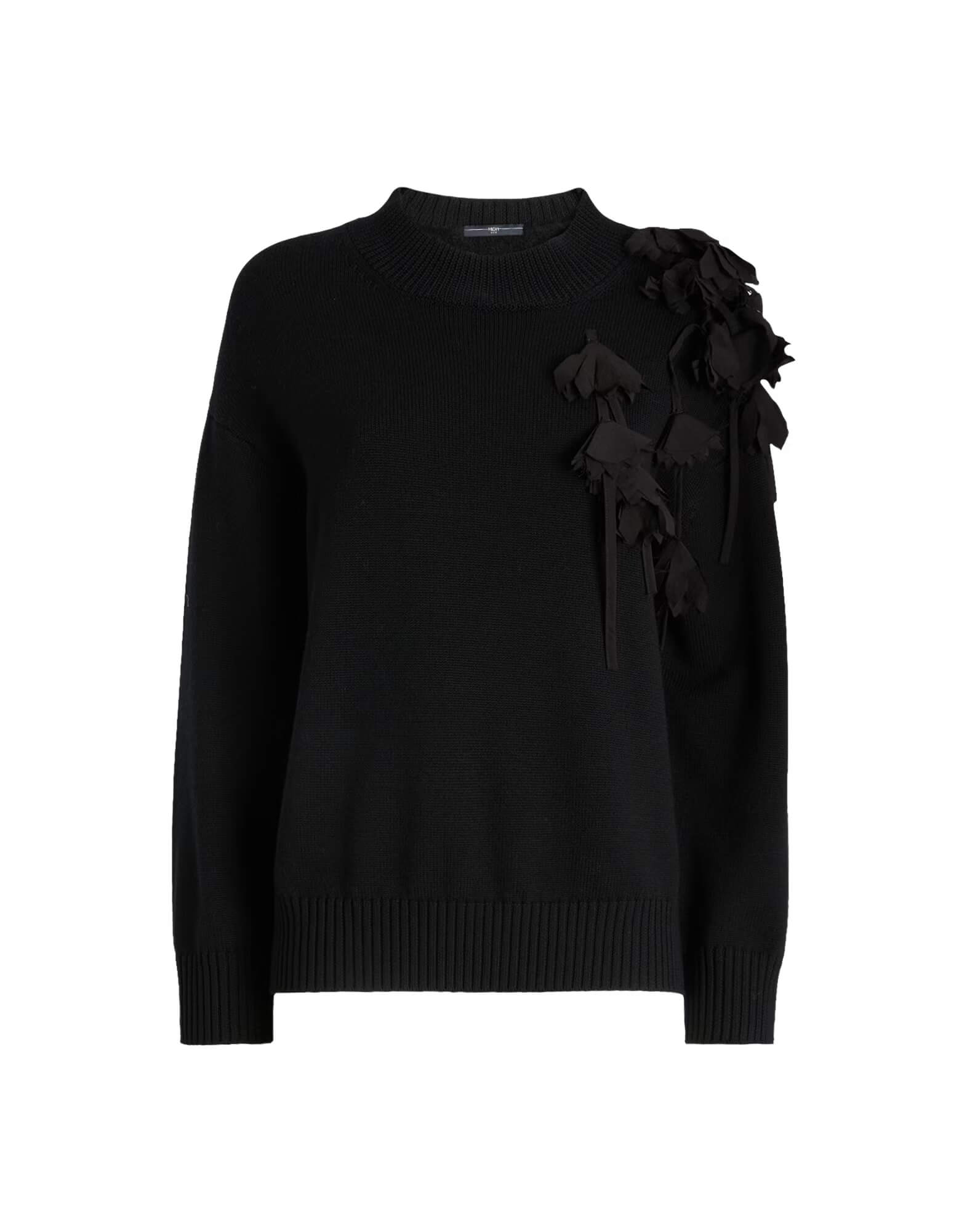 Джемпер с цветочной нашивкой Бренд High