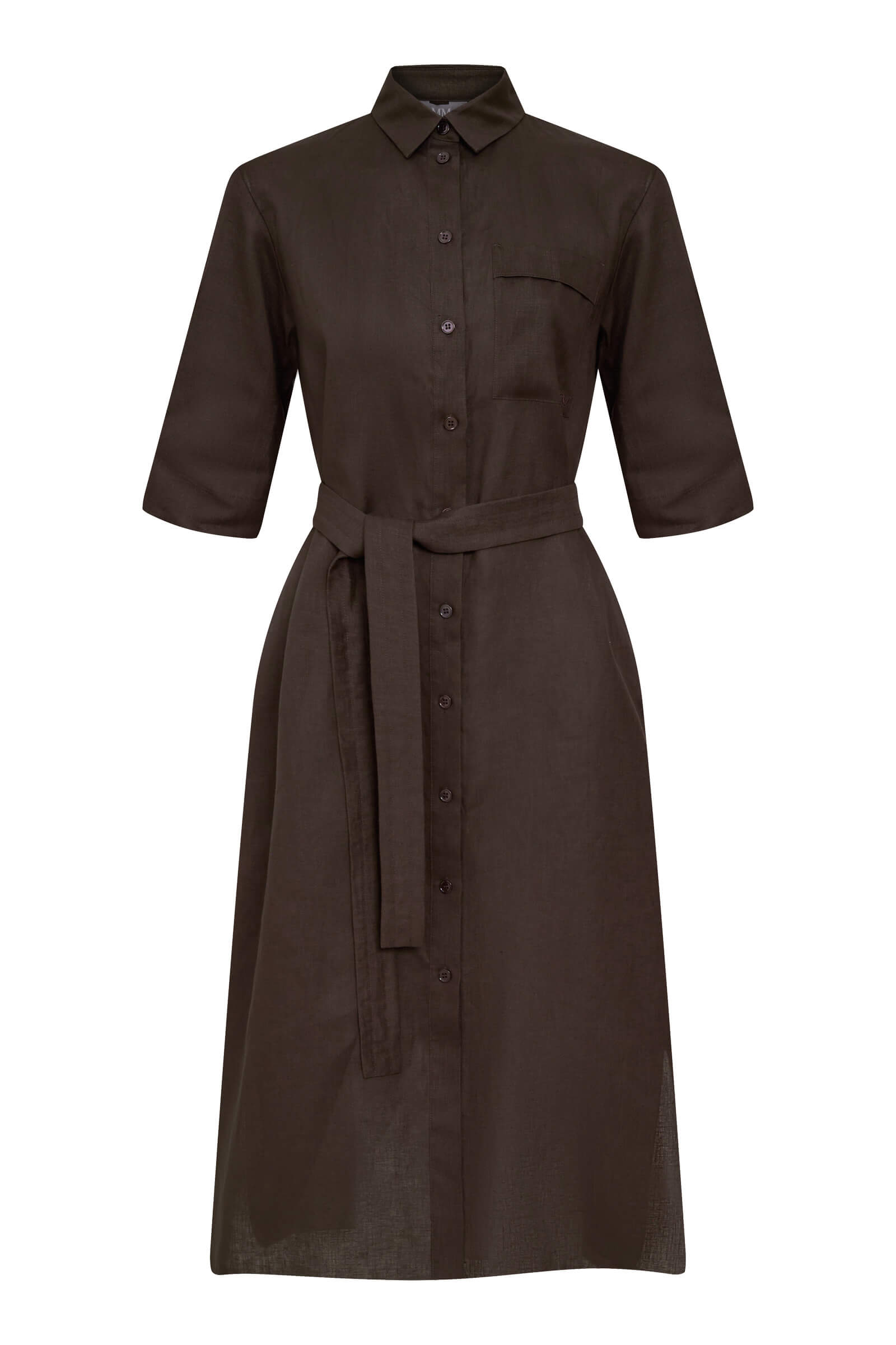 Платье-рубашка из 100% льна Бренд MM
