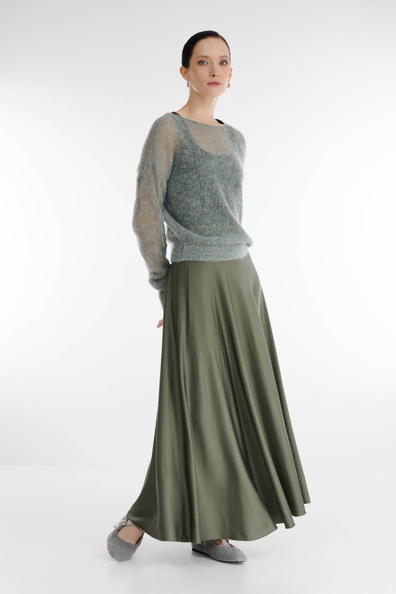 Длинная расклешенная юбка Бренд Sarah Pacini