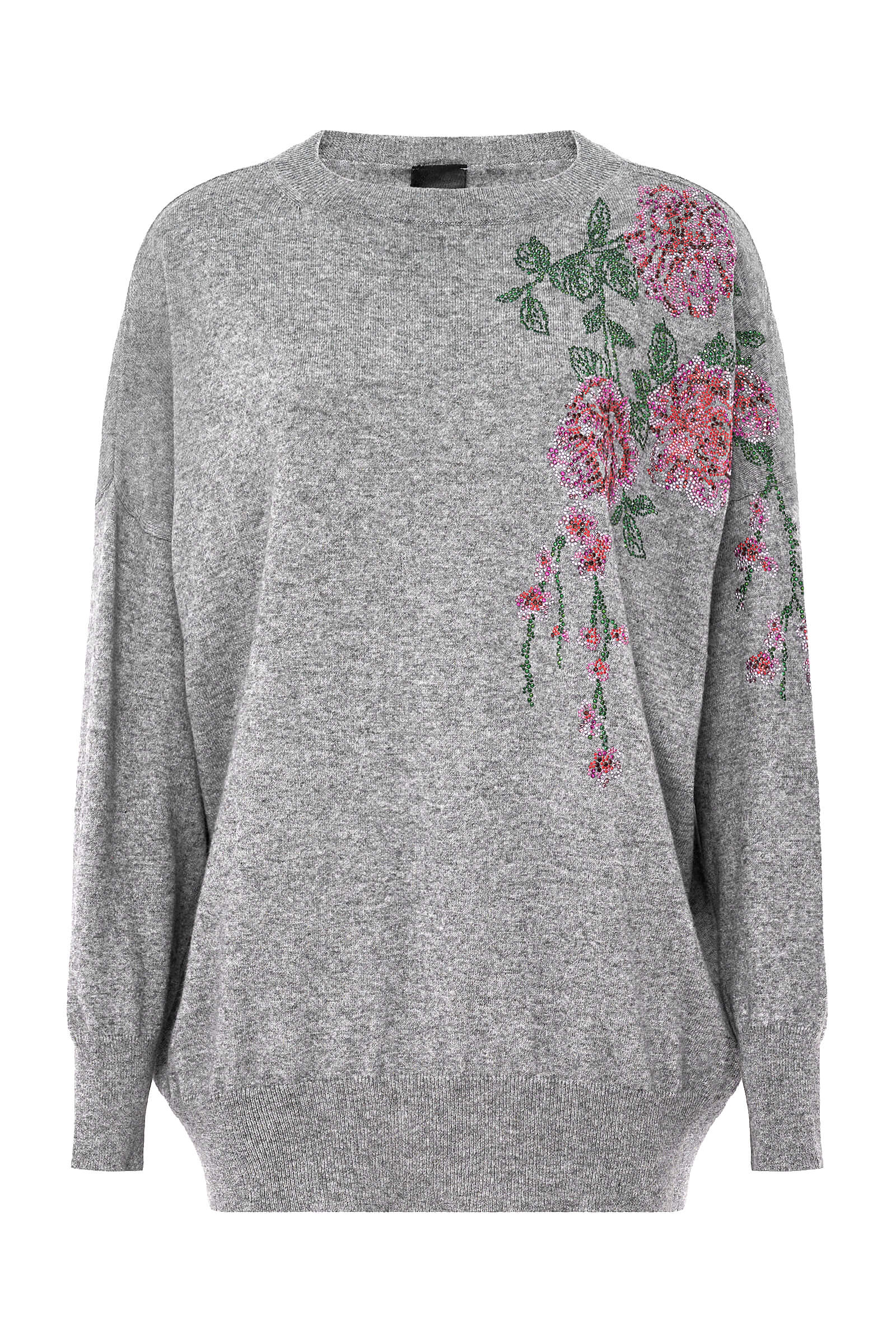 Удлиненный джемпер с цветочной аппликацией Бренд Daniela Drei
