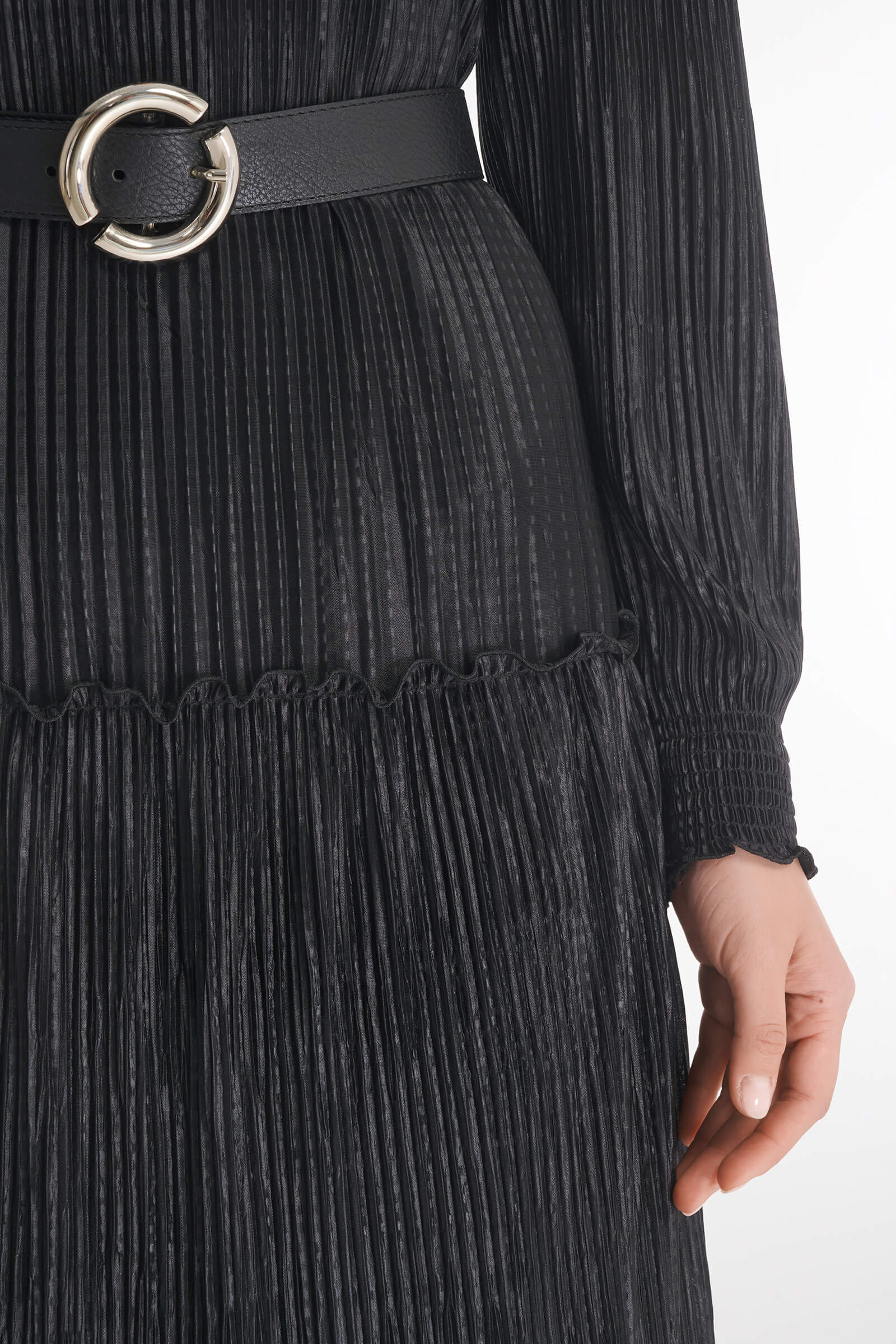 Длинное платье с эффектом плиссировки Бренд Caterina Leman