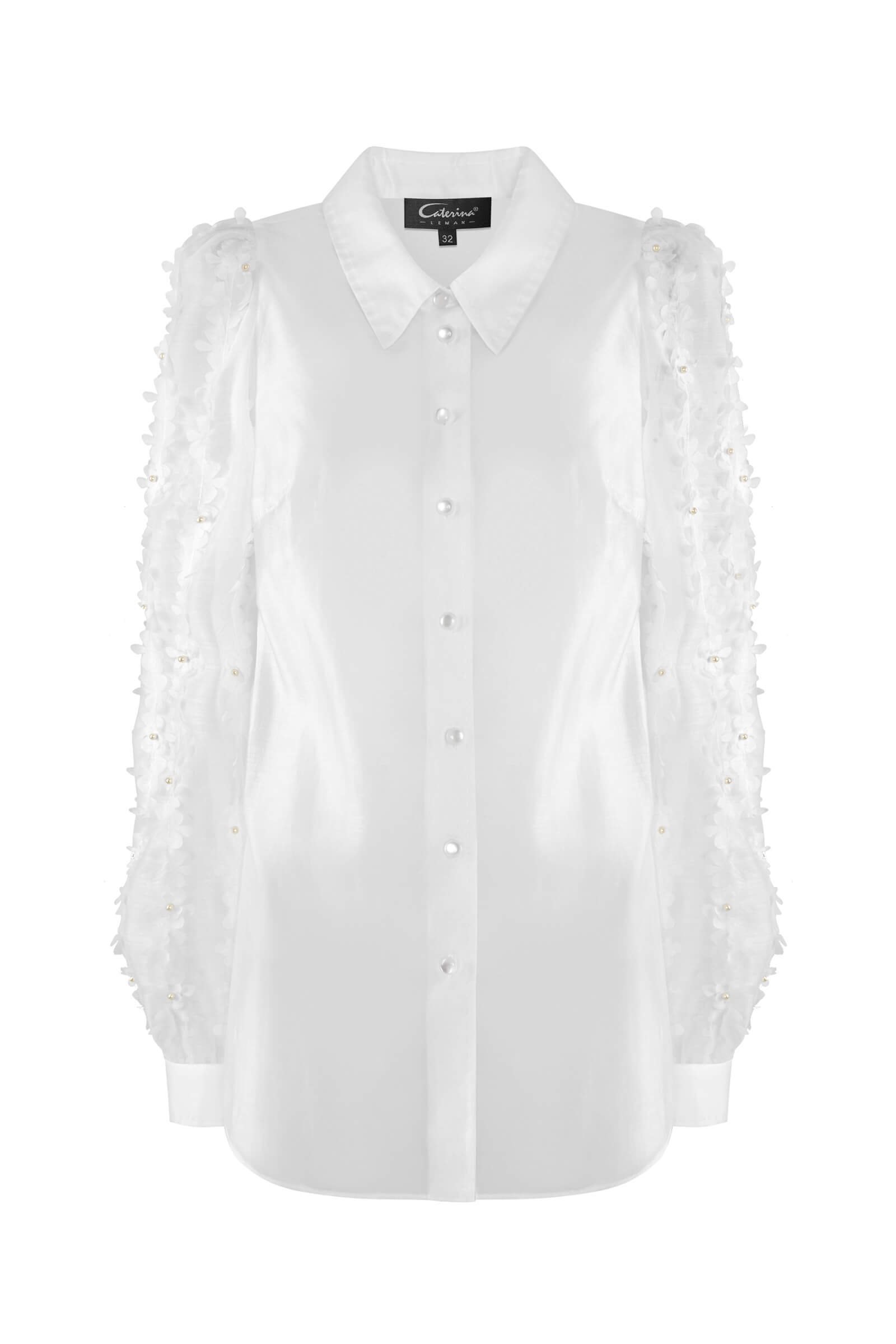 Полупрозрачная рубашка с апликацией Бренд Caterina Leman