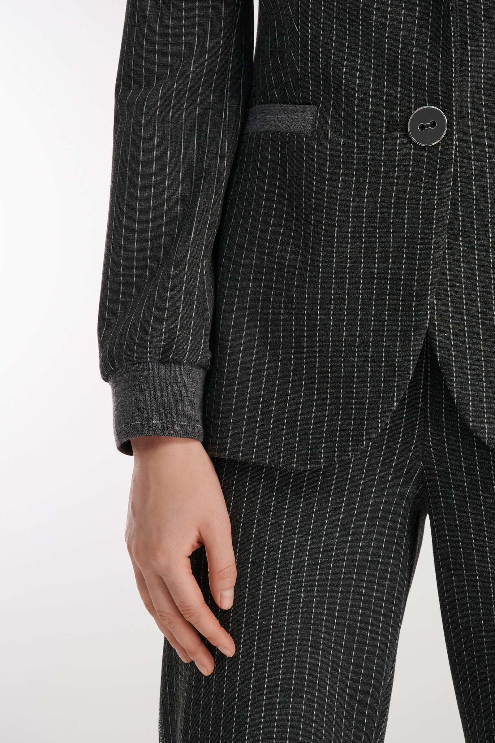 Жакет в полоску из смесовой вискозы Бренд Caterina Leman