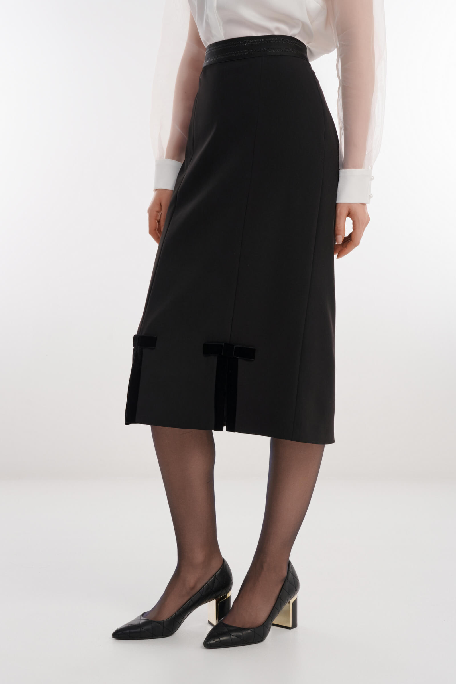 Юбка с бархатными вставками Бренд Caterina Leman