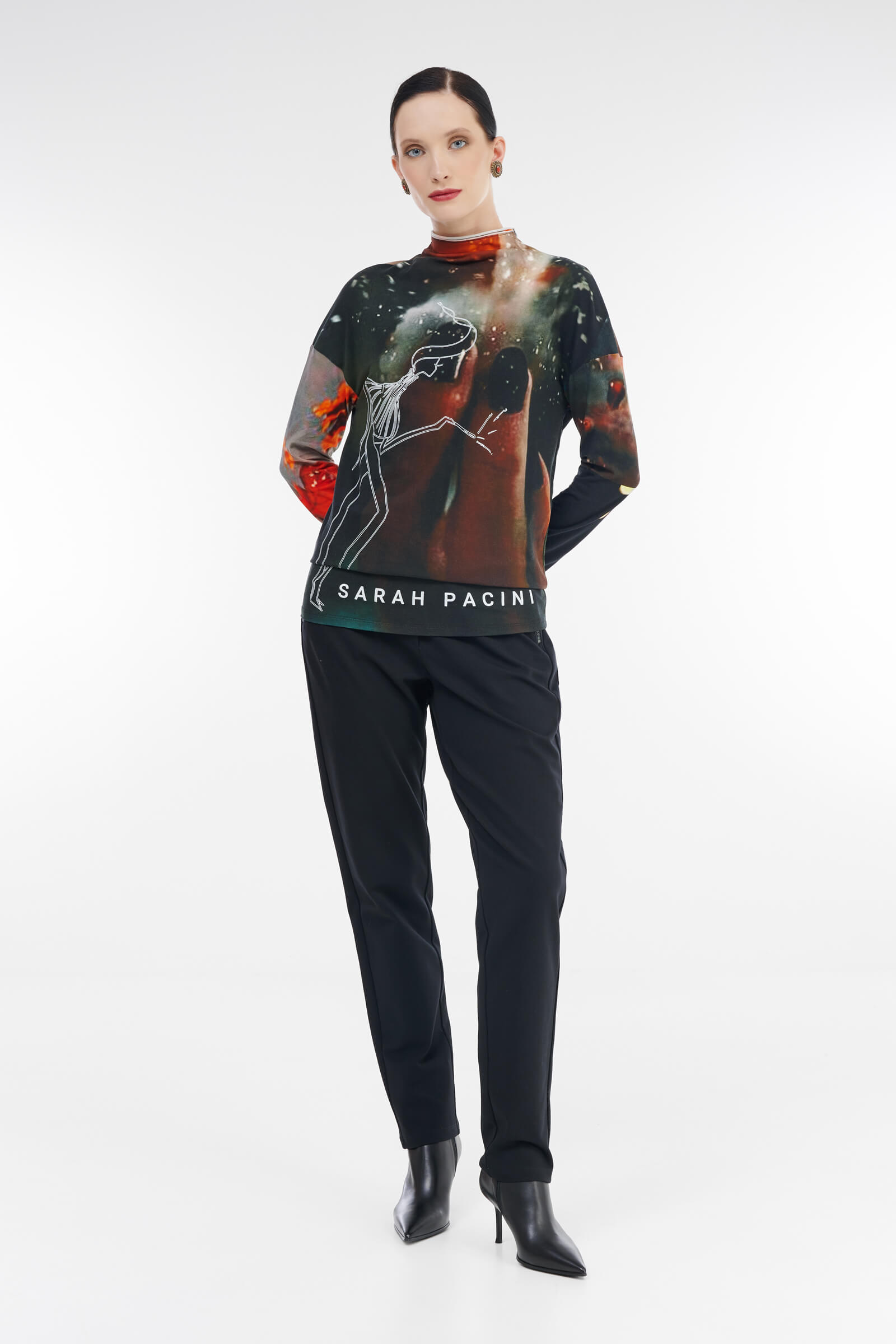 Водолазка с принтом Бренд Sarah Pacini