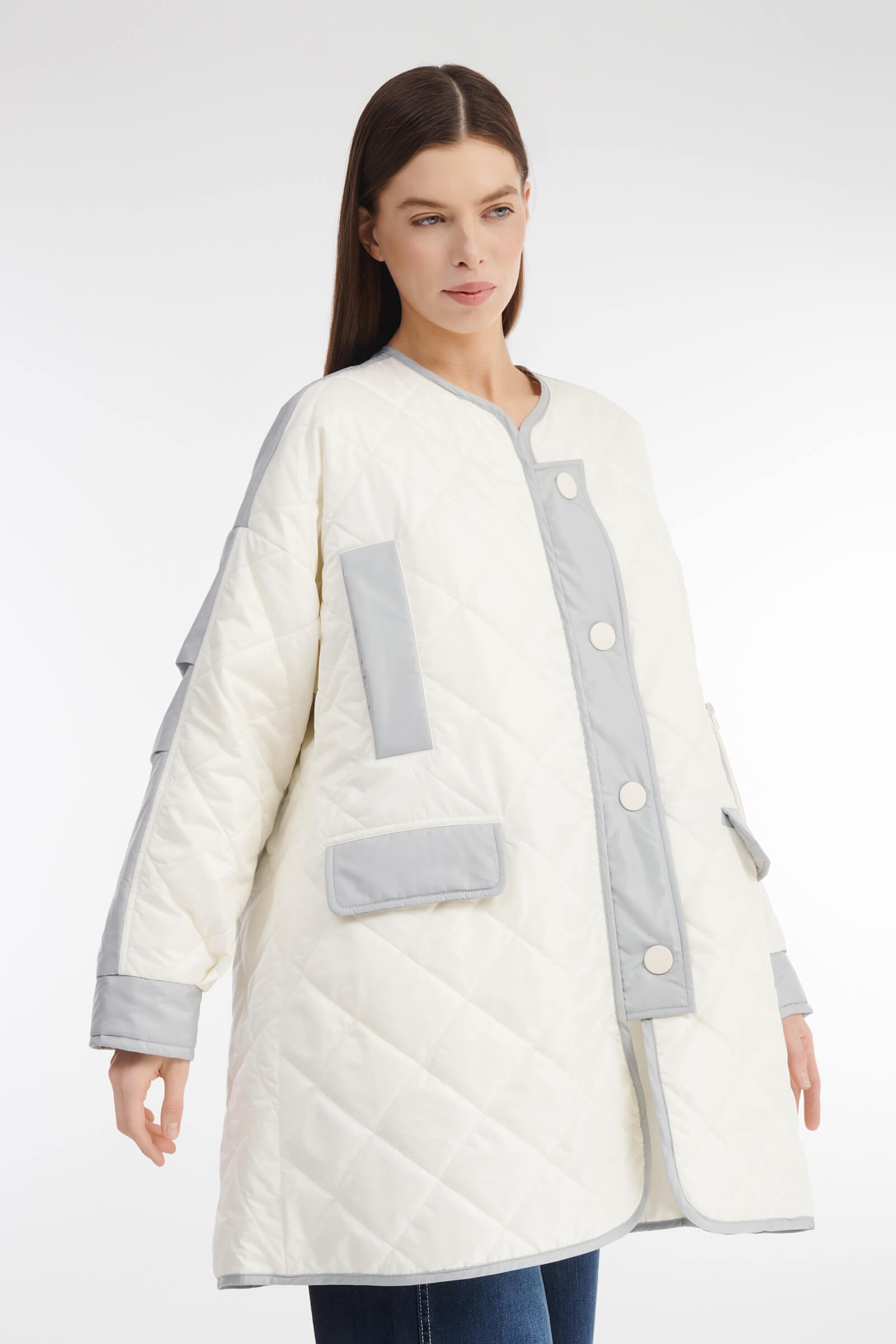 Стеганое пальто на заклепках Бренд Caterina Leman