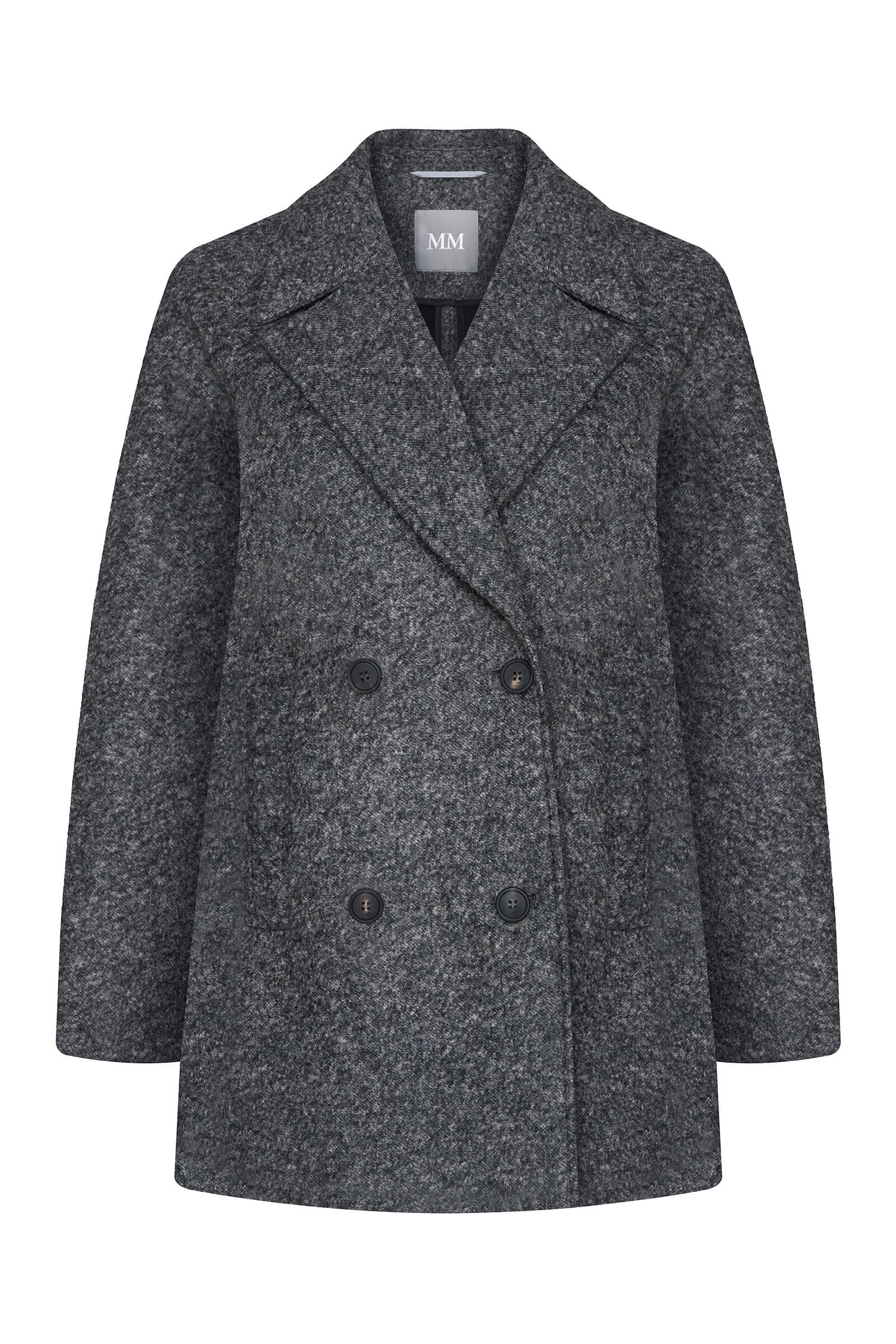 Двубортное пальто с добавлением шерсти Бренд MM