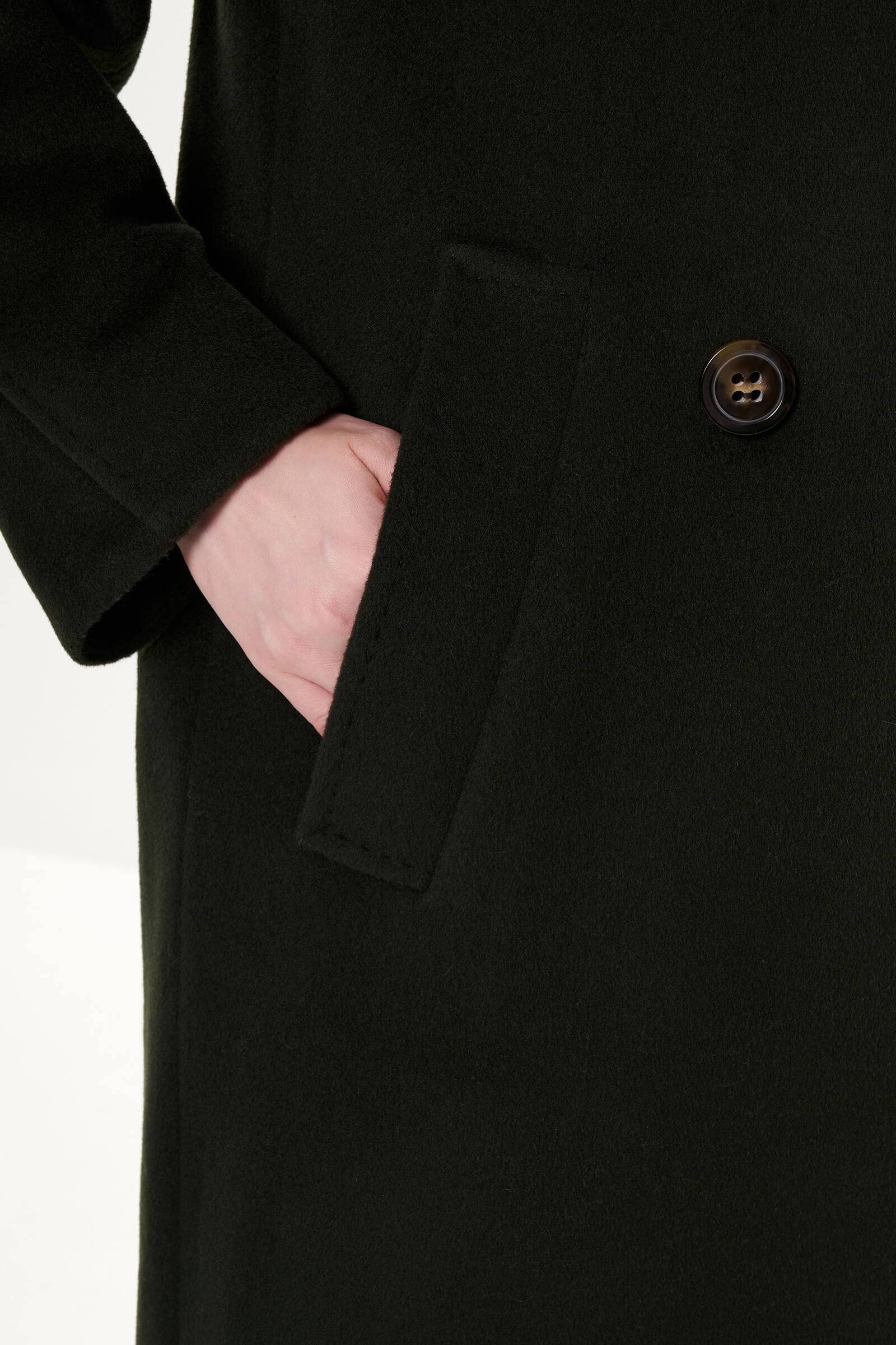 Двубортное шерстяное пальто Бренд Diana Gallesi