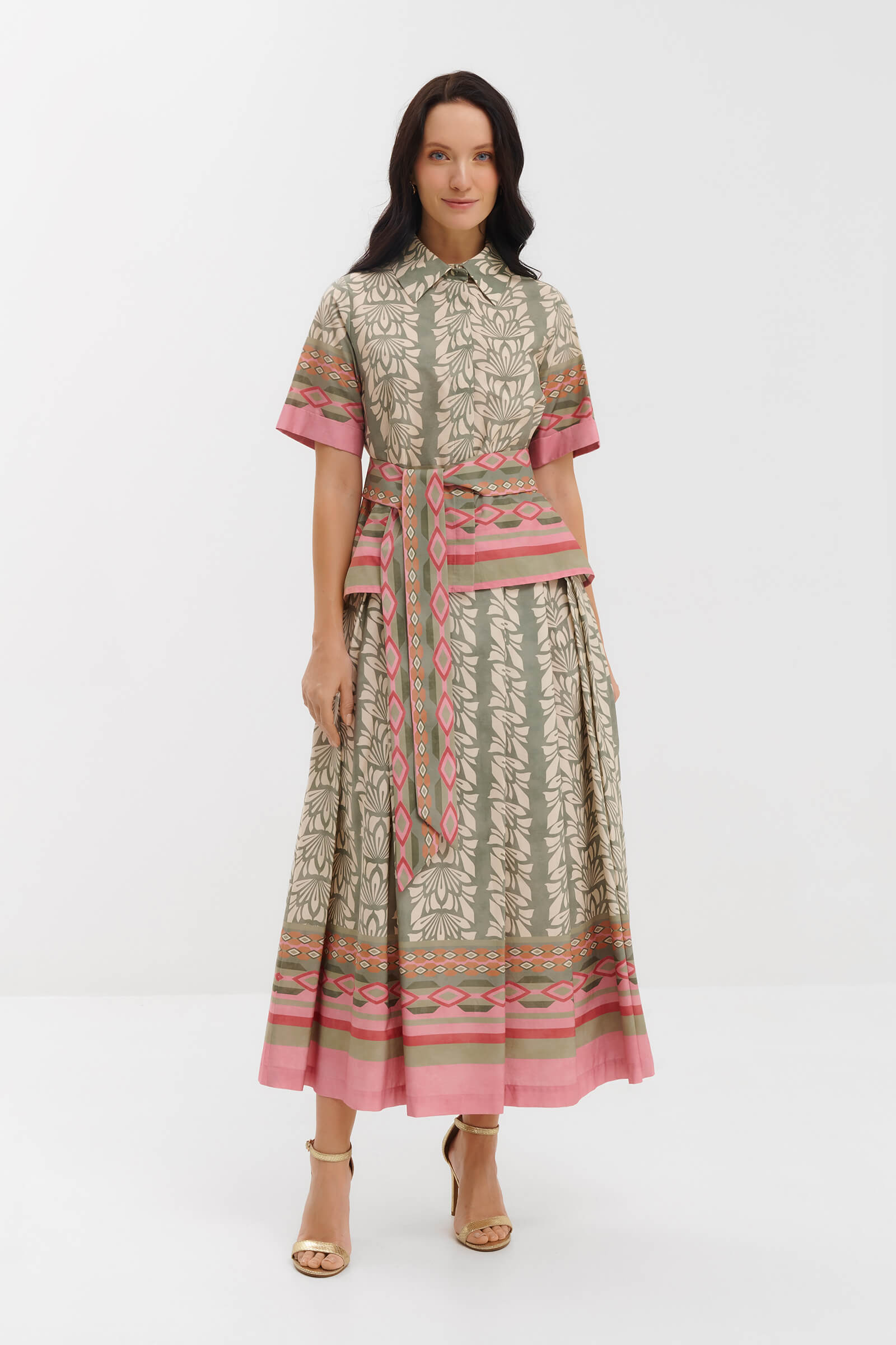 Блузка на пуговицах с узором Бренд Milva Mi