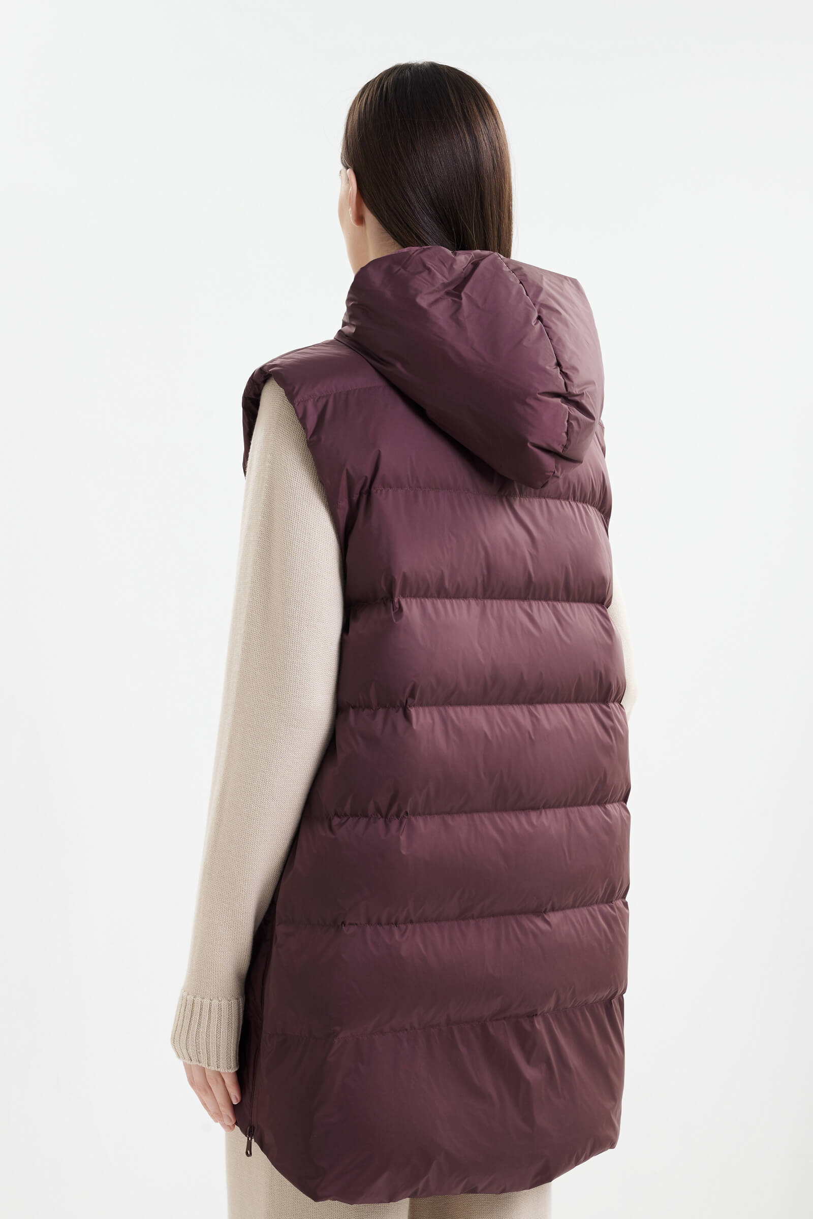 Стеганый жилет с капюшоном Бренд MM