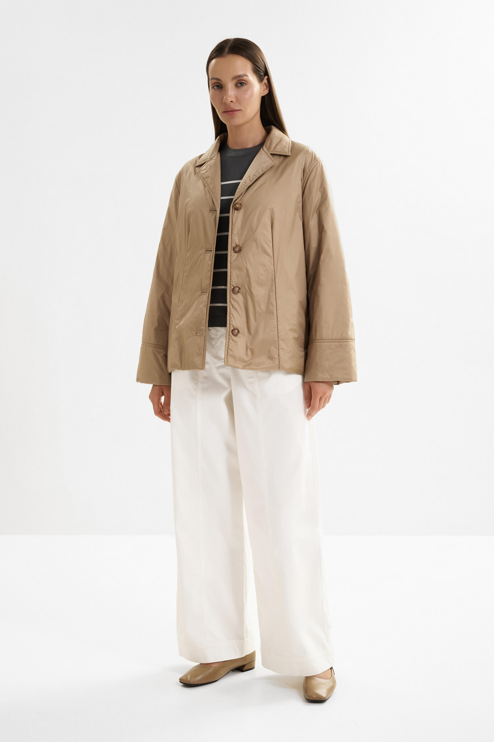 Куртка из водонепроницаемого и ветрозащитного материала на пуговицах Бренд MM