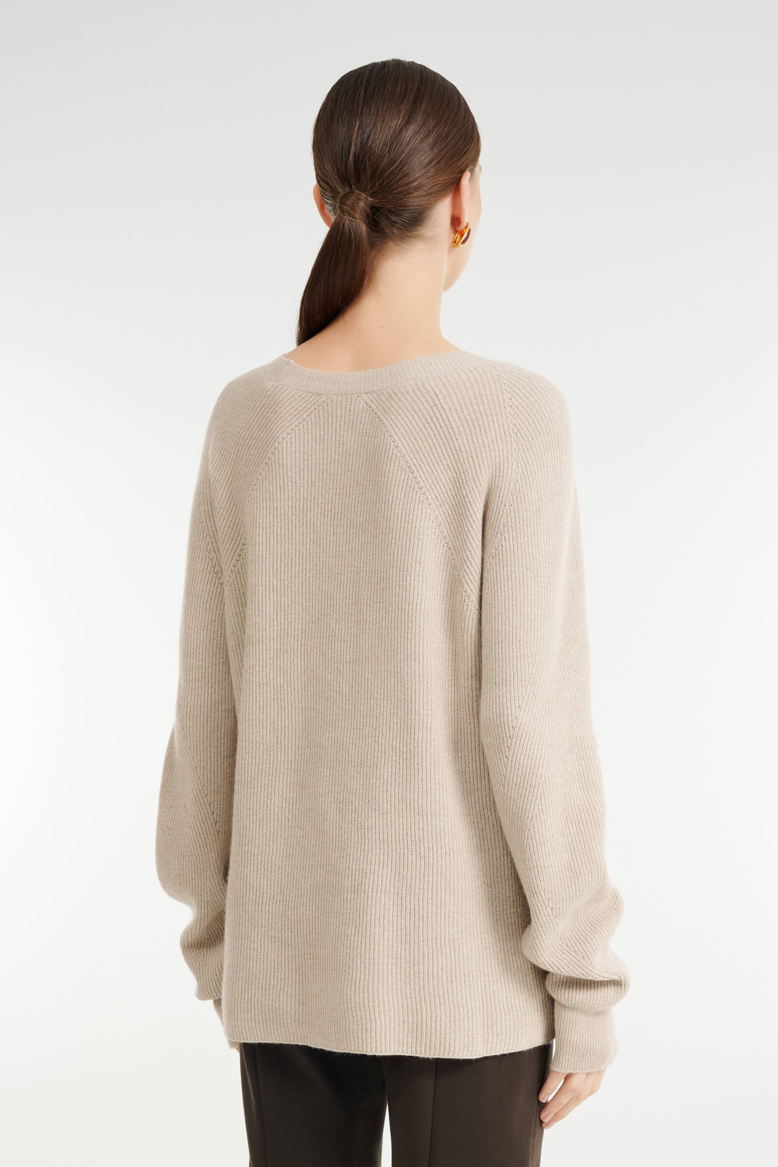 Удлиненный джемпер в рубчик Бренд Rocco Ragni