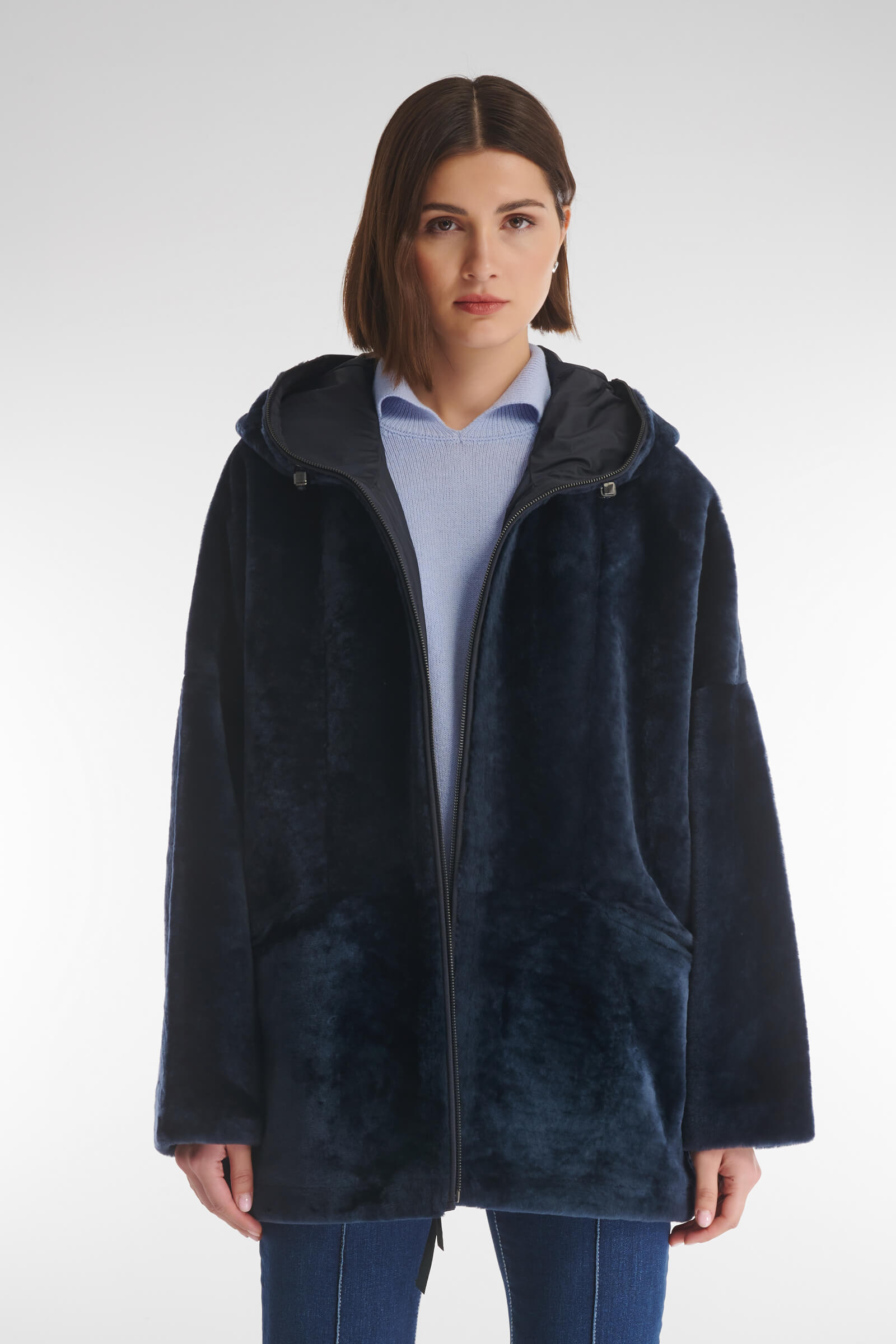 Комбинированная двусторонняя дубленка Бренд Caterina Leman