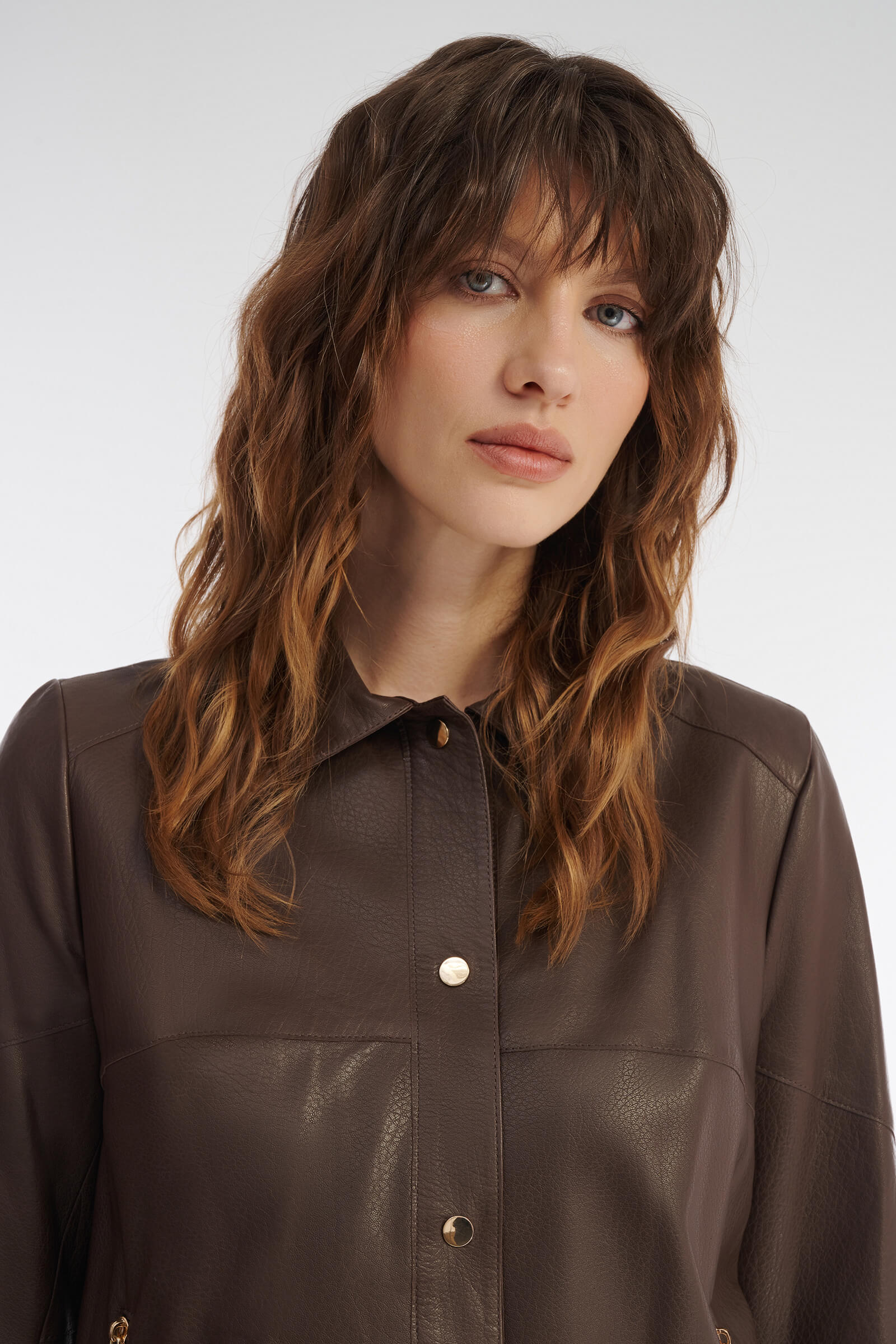 Укороченная куртка из натуральной кожи Бренд Caterina Leman