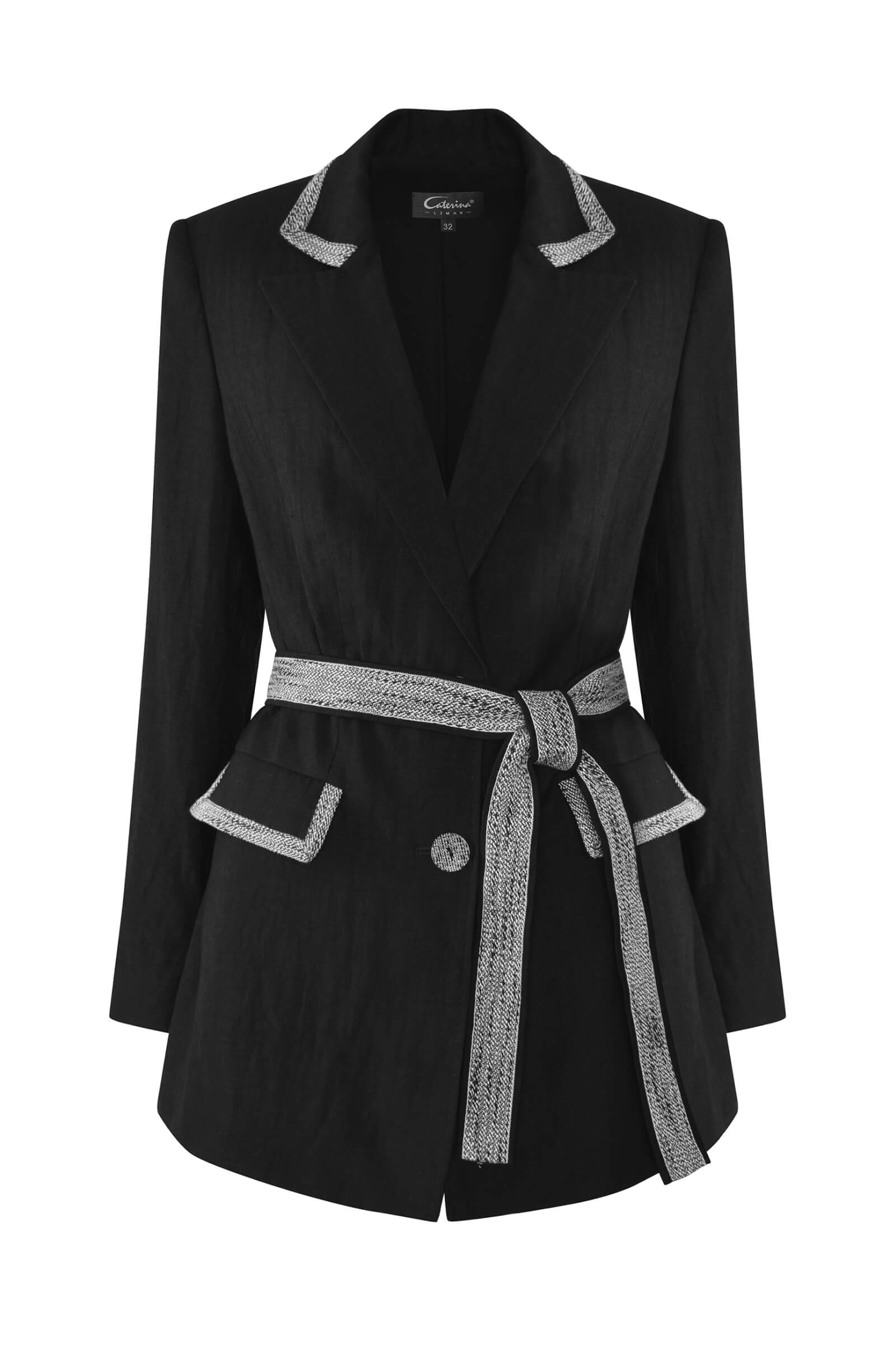 Приталенный жакет с поясом Бренд Caterina Leman