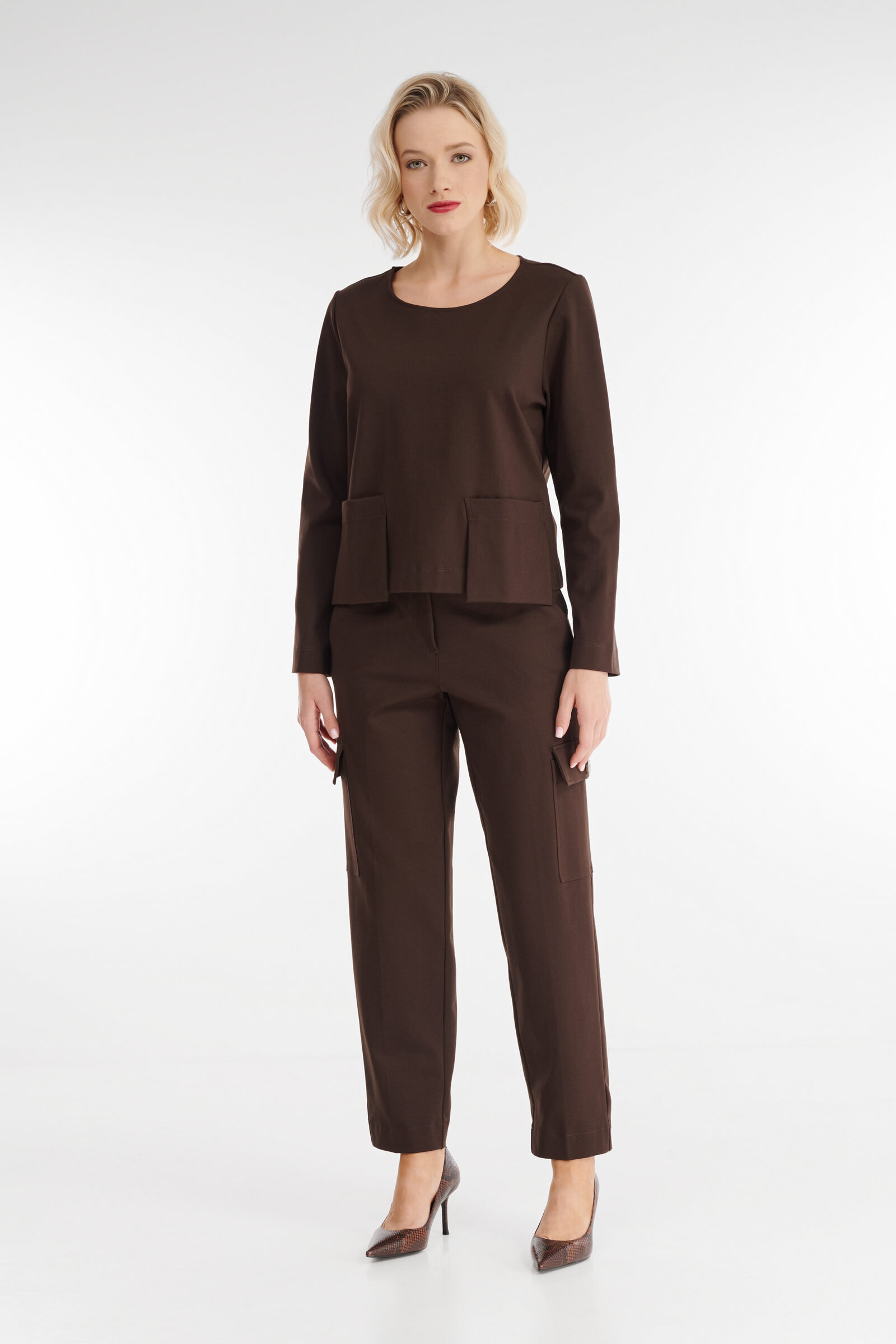 Джемпер с накладными карманами Бренд Diana Gallesi