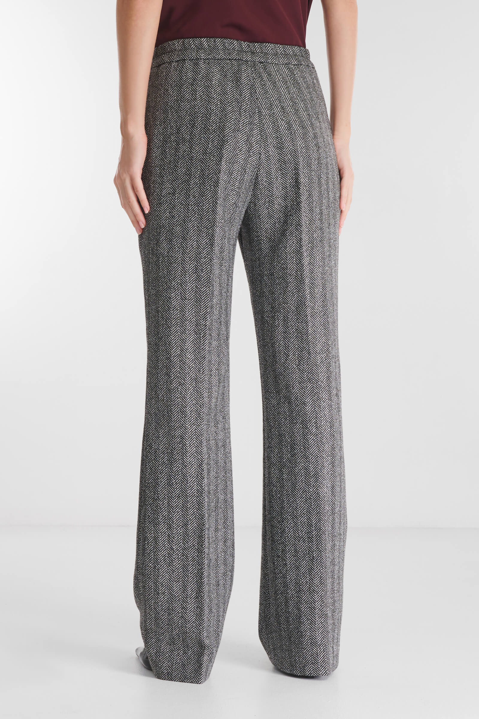 Прямые брюки с принтом «елочка» Бренд Caterina Leman