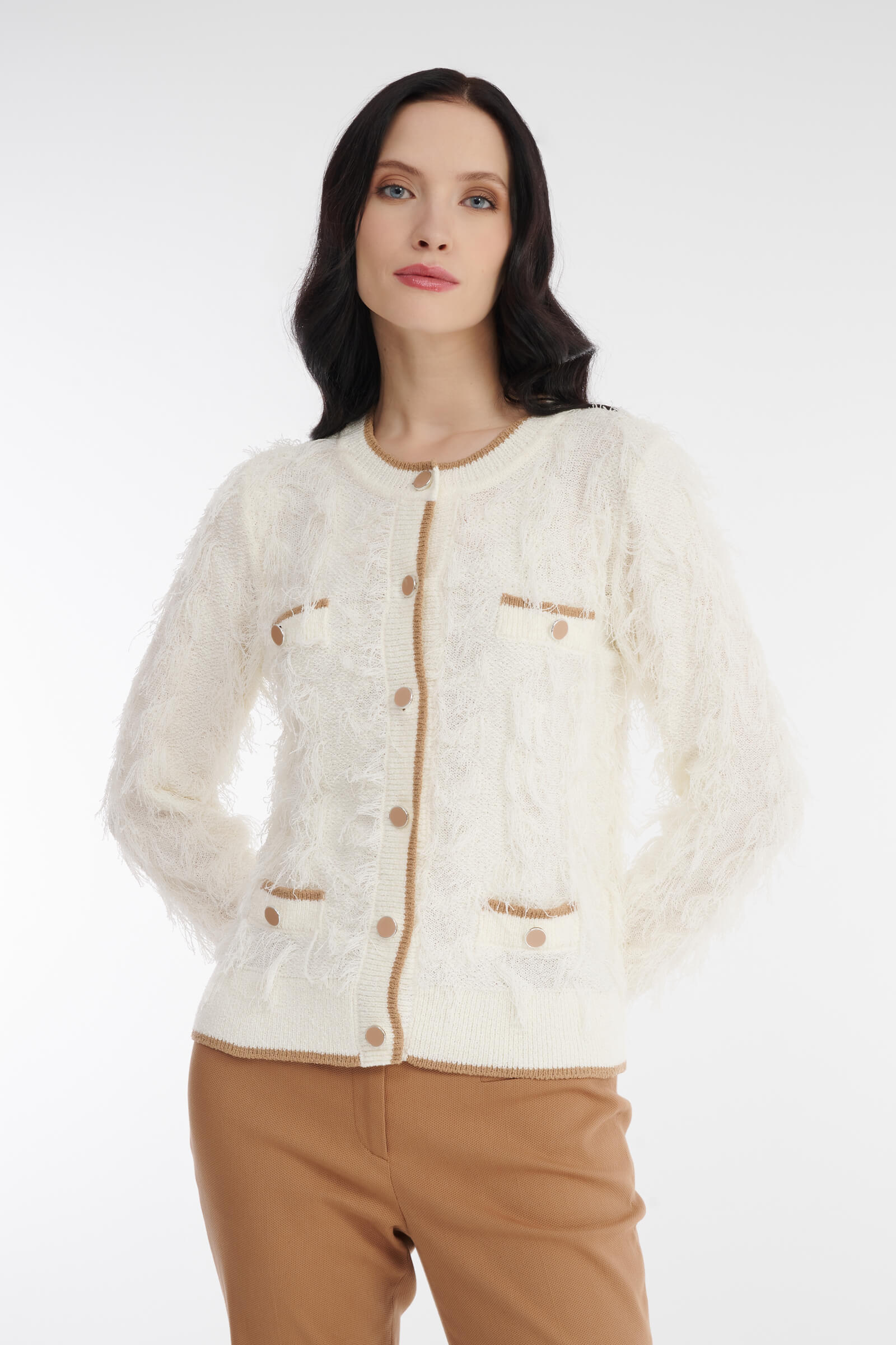 Фактурный кардиган на пуговицах Бренд Diana Gallesi